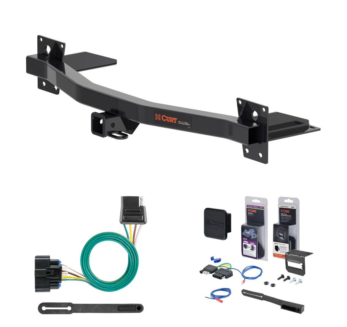 2018 - 2024 Buick Enclave Curt 2" Class 3 Trailer Tow Hitch + 5-Flat Wiring Kit Tow Boat/Utility Trailer with Surge Brakes 13433 thumbnail 0