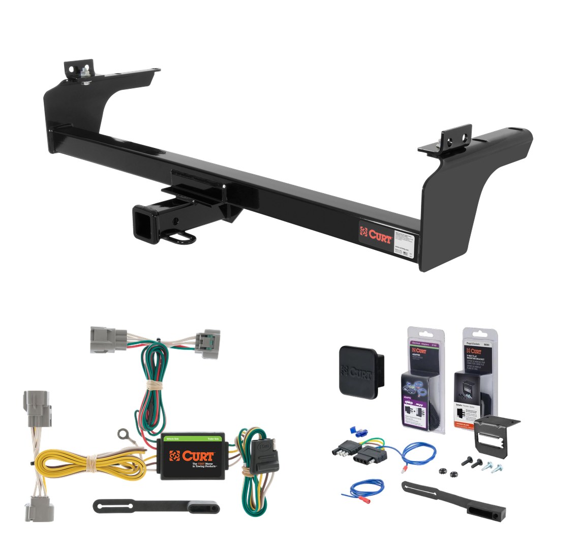 1993 - 1998 Toyota T100 4WD Curt 2" Class 3 Trailer Tow Hitch + 5-Flat Wiring Kit Tow Boat/Utility Trailer with Surge Brakes 13045 thumbnail 0