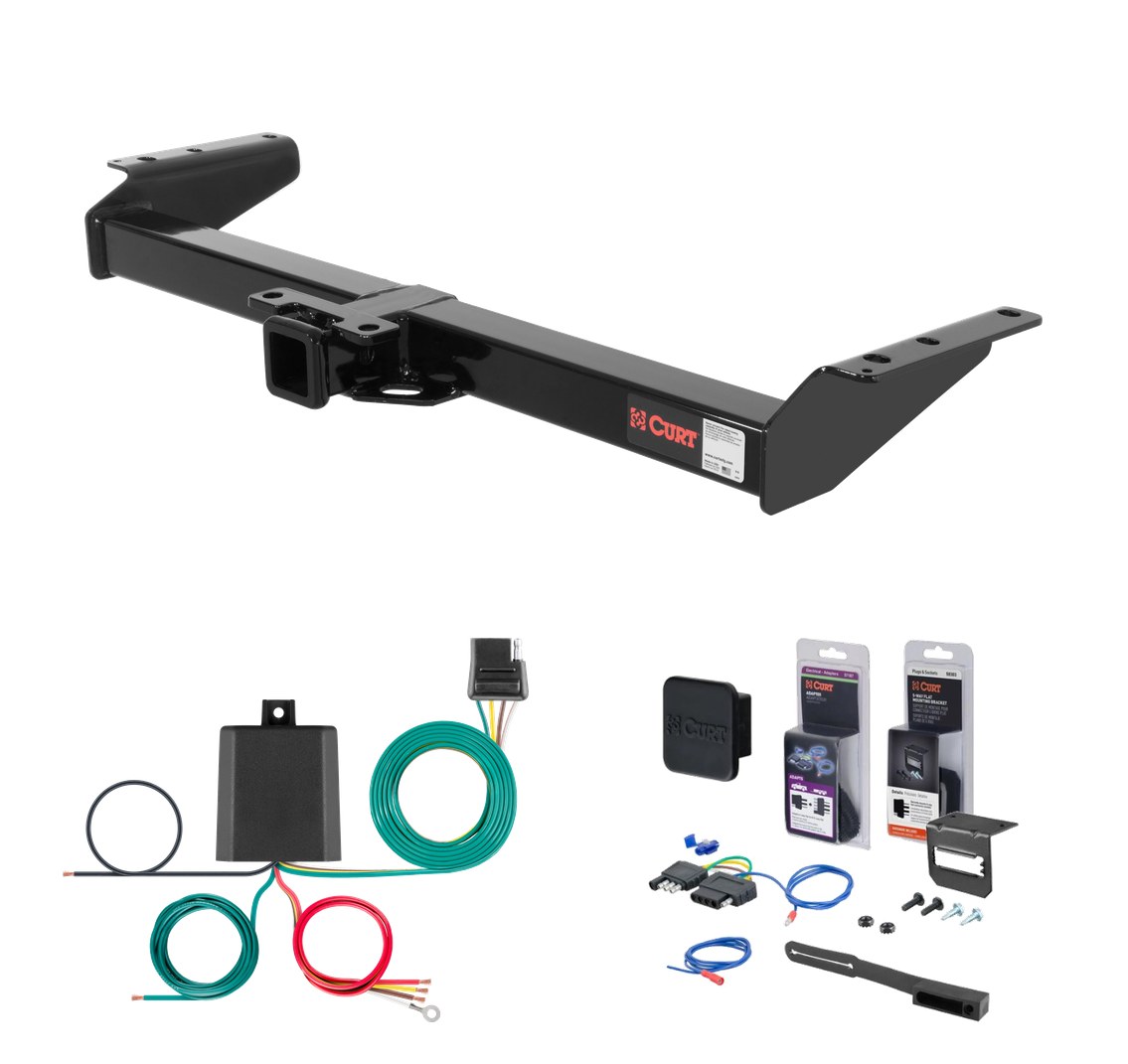2000 - 2002 Chevrolet Suburban Curt 2" Class 3 Trailer Tow Hitch + 5-Flat Wiring Kit Tow Boat/Utility Trailer with Surge Brakes 13402 thumbnail 1