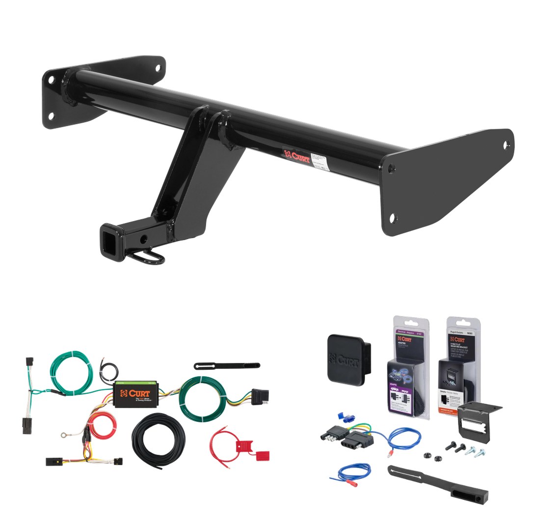 2013 - 2015 Chevrolet Captiva Sport Curt 1-1/4" Class 2 Trailer Tow Hitch + 5-Flat Wiring Kit Tow Boat/Utility Trailer with Surge Brakes 12095 thumbnail 0