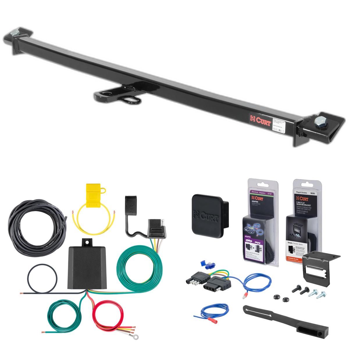 87 - 91 Volkswagen Vanagon Syncro Curt FLAT, Class 1 Trailer Tow Hitch + 5-Flat Wiring Kit Tow Boat/Utility Trailer with Surge Brakes 11657 thumbnail 0