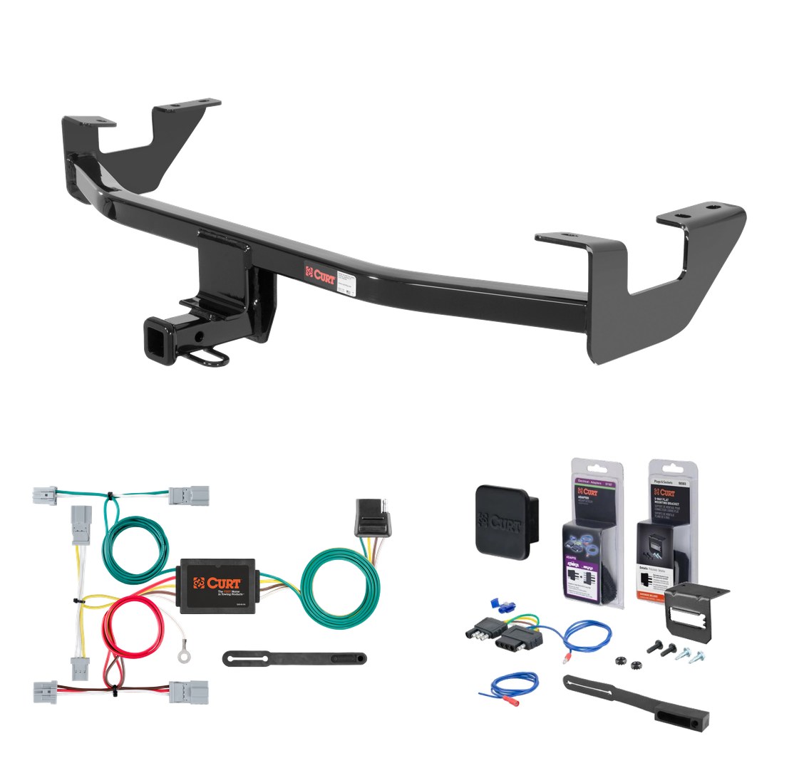 2010 - 2013 Mazda 3 Hatchback Curt 1-1/4" Class 1 Trailer Tow Hitch + 5-Flat Wiring Kit Tow Boat/Utility Trailer with Surge Brakes 11383 thumbnail 0
