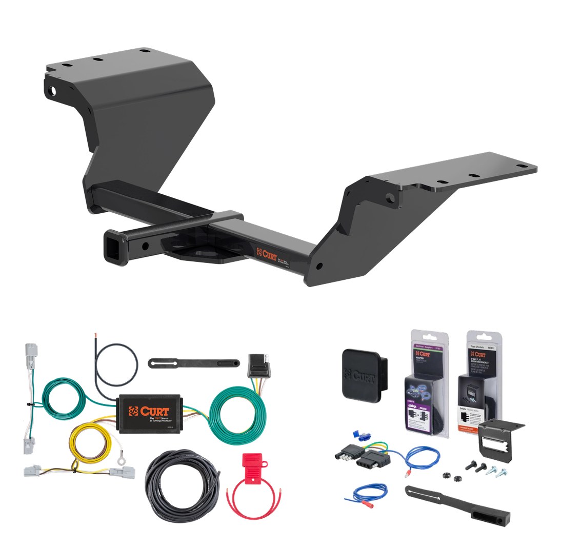 2016 - 2025 Chevrolet Malibu Sedan Curt 1-1/4" Class 2 Trailer Tow Hitch + 5-Flat Wiring Kit Tow Boat/Utility Trailer with Surge Brakes 12185 thumbnail 0
