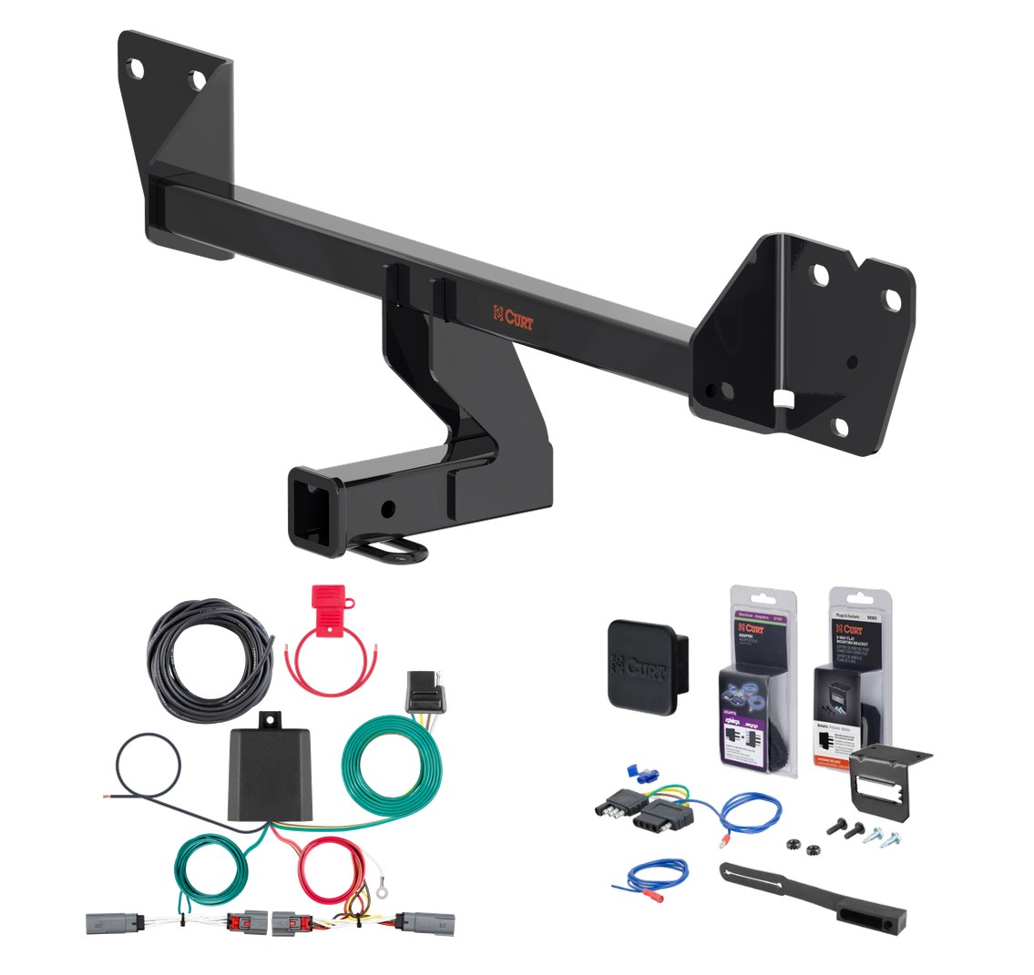 2020 - 2026 Buick Encore GX Excluding hands free liftgate & Without LED taillights Curt 2" Class 3 Trailer Tow Hitch + 5-Flat Wiring Kit Tow Boat/Utility Trailer with Surge Brakes 13584 thumbnail 0