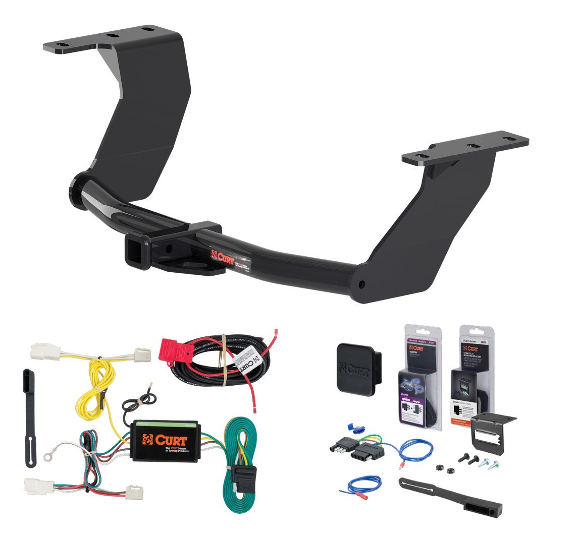 2017 - 2023 Subaru Impreza Sedan Curt 1-1/4" Class 1 Trailer Tow Hitch + 5-Flat Wiring Kit Tow Boat/Utility Trailer with Surge Brakes 11466 thumbnail 0