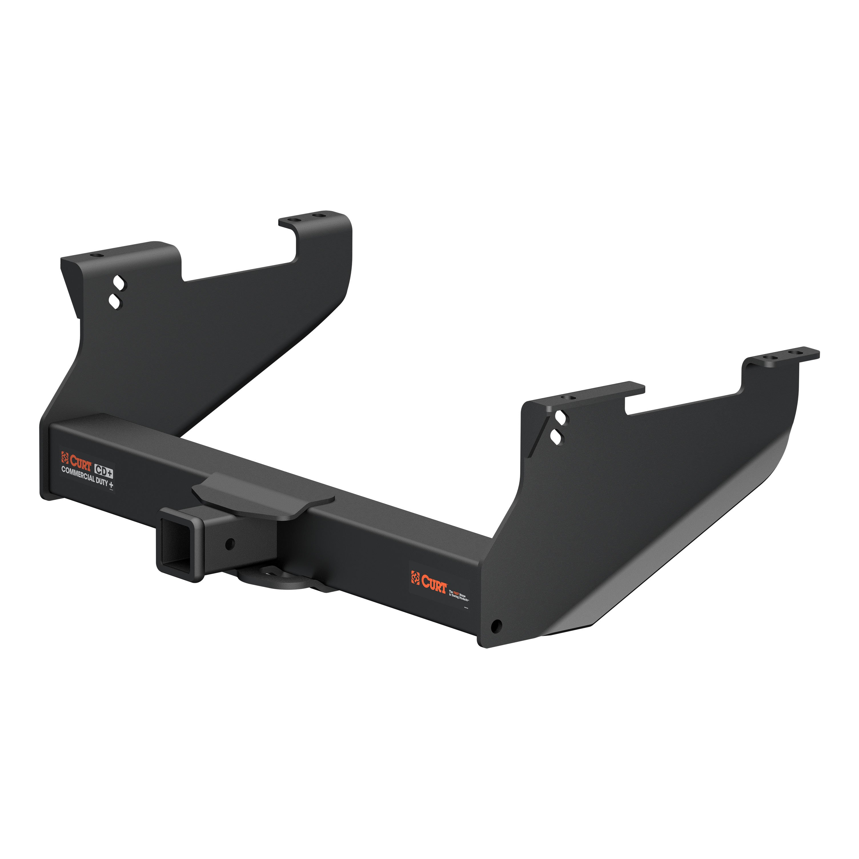 2014 - 2017 RAM 2500 8' bed, with or without factory receiver Curt 2-1/2" Class 5 Trailer Tow Hitch + 5-Flat Wiring Kit Tow Boat/Utility Trailer with Surge Brakes 15803 thumbnail 2