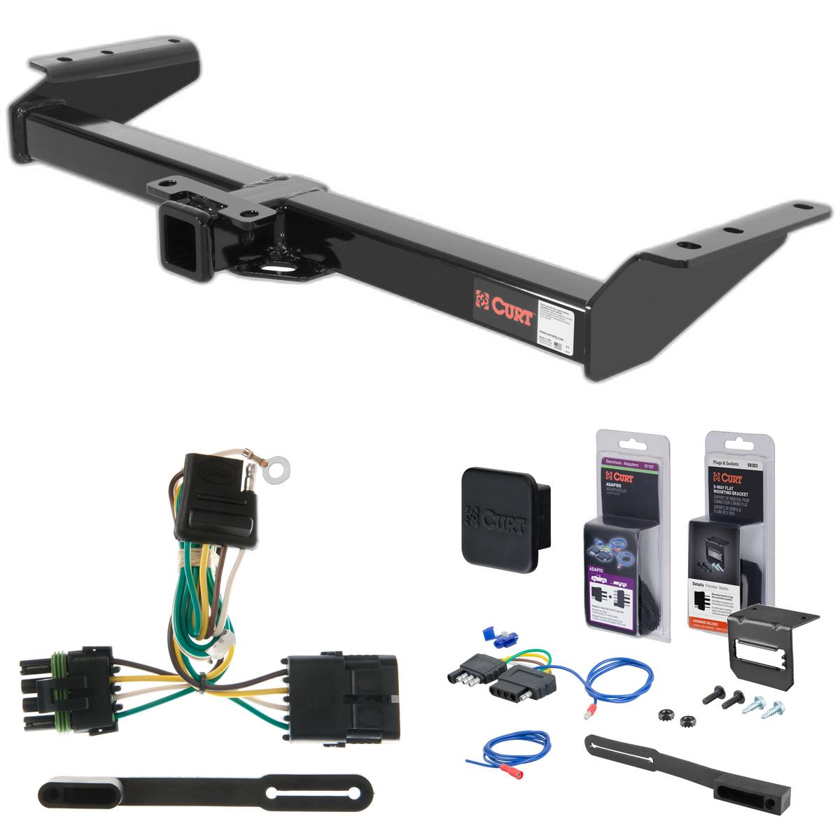 2000 Chevrolet Tahoe New body style, 4.8L or 5.3L Curt 2" Class 4 Trailer Tow Hitch + 5-Flat Wiring Kit Tow Boat/Utility Trailer with Surge Brakes 14080 thumbnail 0