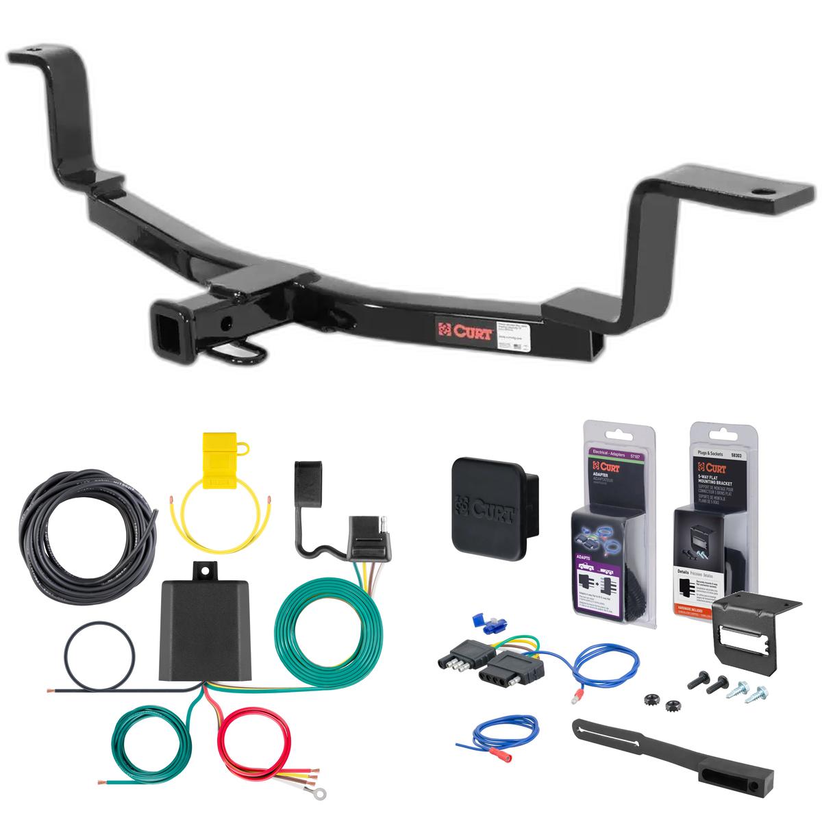 01 - 06 Hyundai Elantra Sedan Curt 1-1/4" Class 1 Trailer Tow Hitch + 5-Flat Wiring Kit Tow Boat/Utility Trailer with Surge Brakes 11220-3 thumbnail 0