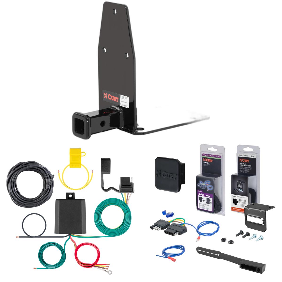 89 - 95 Saab 9000 CD or CD turbo Curt 1-1/4" Class 1 Trailer Tow Hitch + 5-Flat Wiring Kit Tow Boat/Utility Trailer with Surge Brakes 11811 thumbnail 0