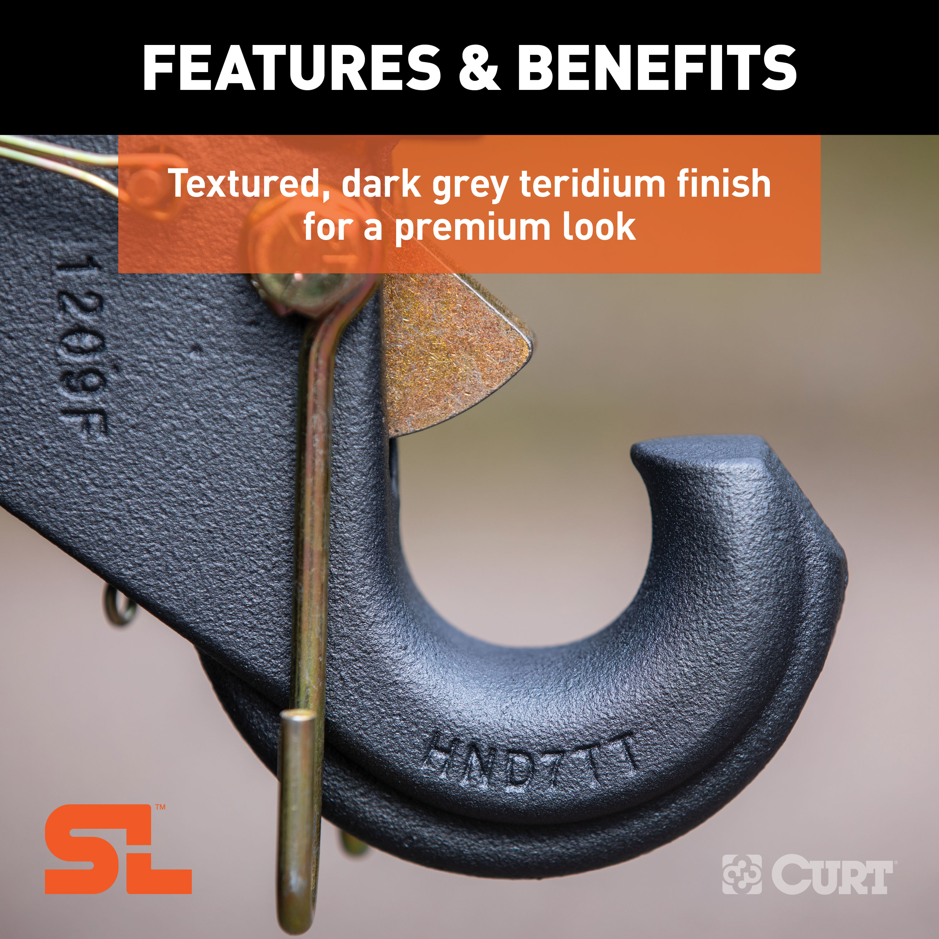 CURT SecureLatch Receiver-Mount Pintle Hook (2" Shank, 14K, 2-1/2" or 3" Lunette) Trailer Hitch Pintle Hook Mount thumbnail 6