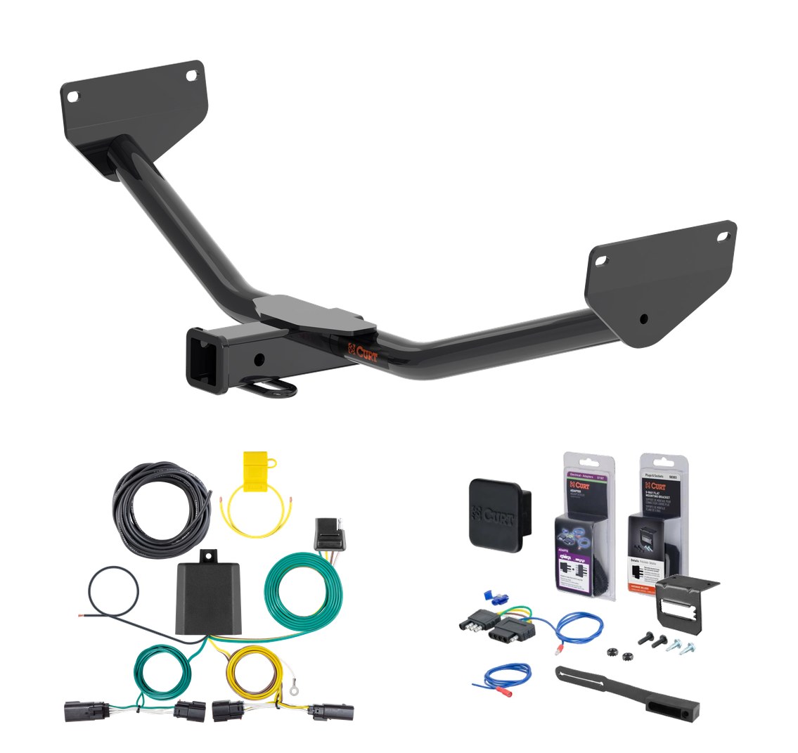 2024 - 2026 Chevrolet Trax Curt 2" Class 3 Trailer Tow Hitch + 5-Flat Wiring Kit Tow Boat/Utility Trailer with Surge Brakes 13585 thumbnail 0