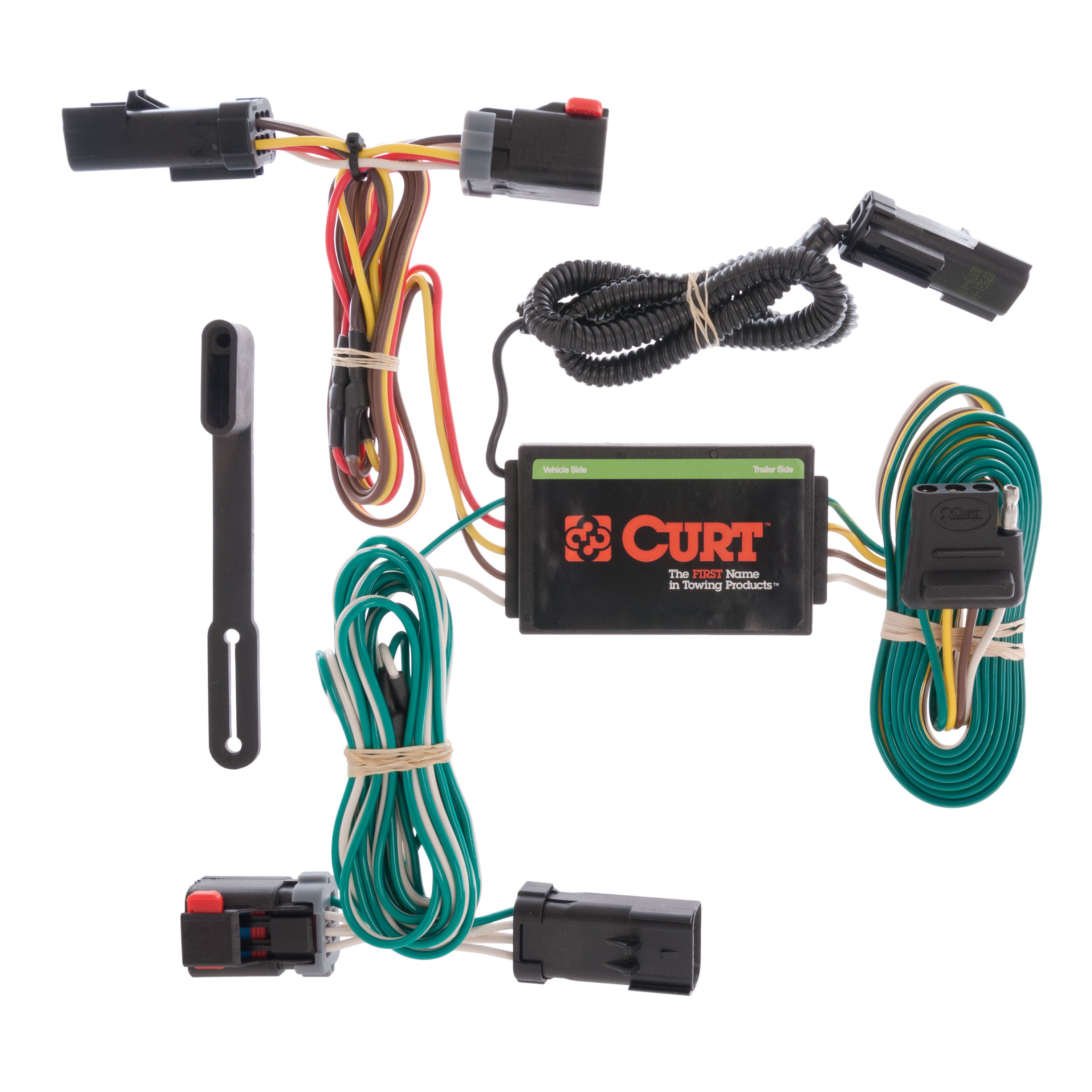 2004 - 2008 Chrysler Pacifica Excluding hybrid Curt 2" Class 3 Trailer Tow Hitch + 5-Flat Wiring Kit Tow Boat/Utility Trailer with Surge Brakes 13529 thumbnail 1