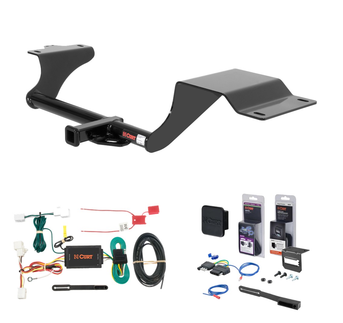 2011 - 2014 Mazda 2 Curt 1-1/4" Class 1 Trailer Tow Hitch + 5-Flat Wiring Kit Tow Boat/Utility Trailer with Surge Brakes 11073 thumbnail 0