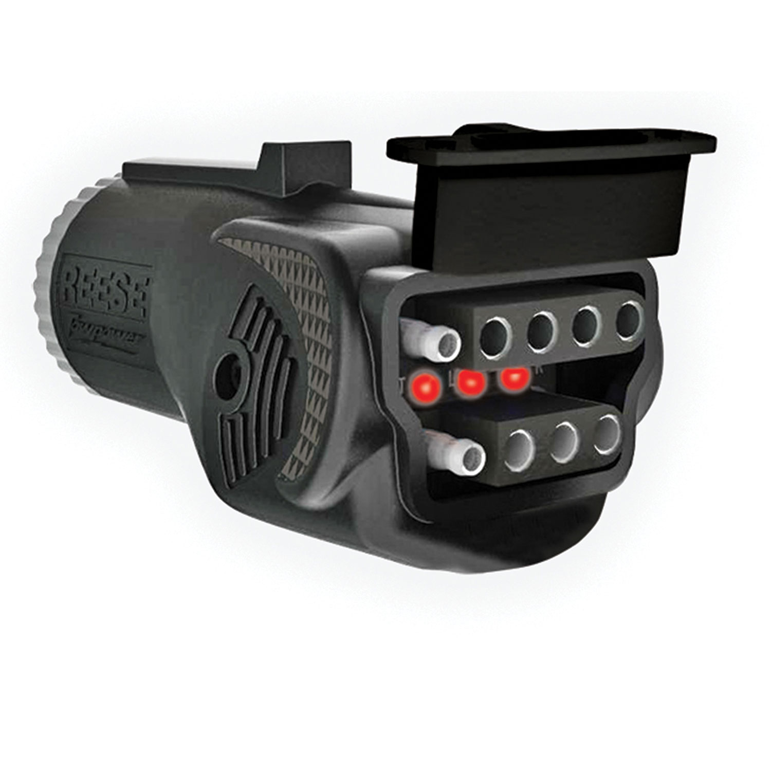 Reese Towpower Wiring Adapter, 7-Way Flat to 5-Way & 4-Way Flat, w/ LED Tester thumbnail 0