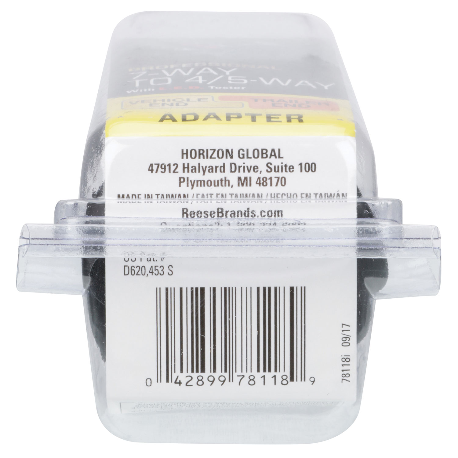 Reese Towpower Wiring Adapter, 7-Way Flat to 5-Way & 4-Way Flat, w/ LED Tester thumbnail 6