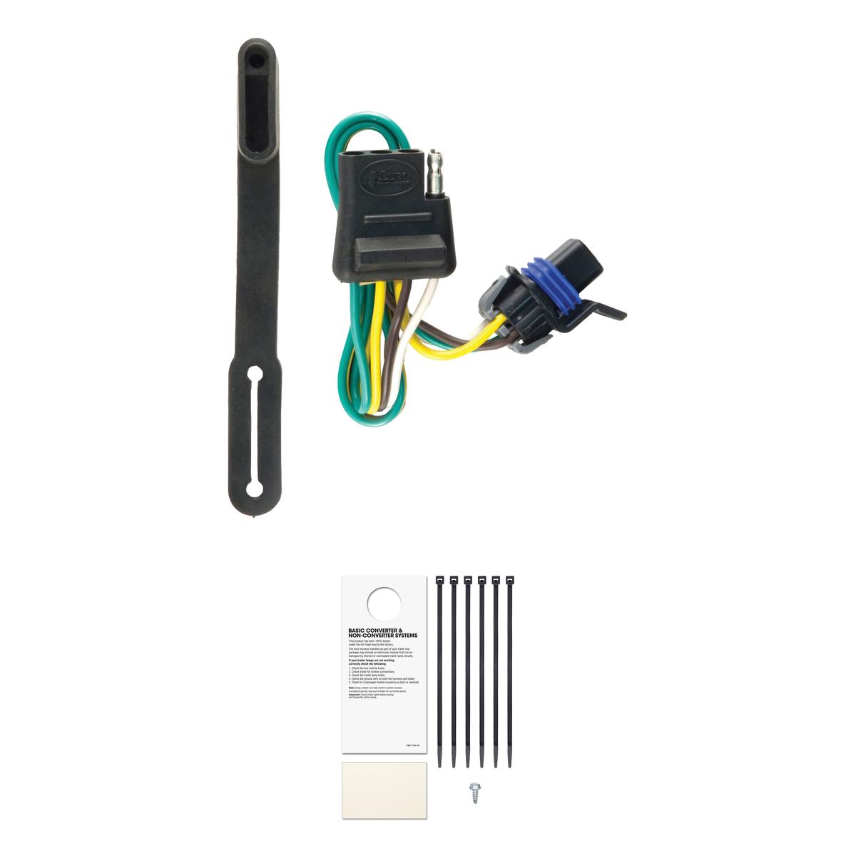 CURT Custom 4-Flat, Select Cadillac SRX, OEM Tow Package Required Trailer Connector Kit thumbnail 0