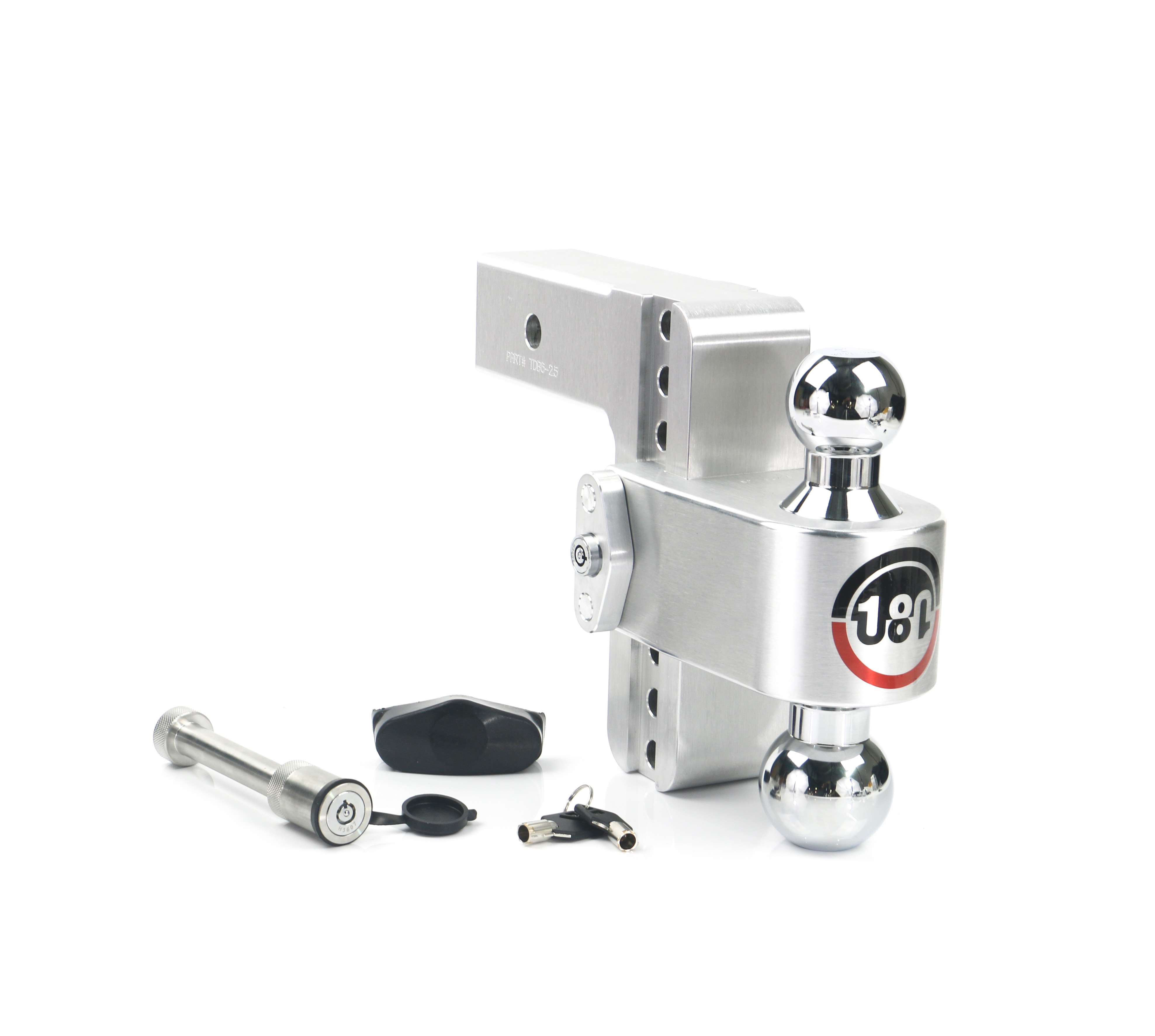 Weigh Safe 180 Hitch - Drop Hitch w/Chrome Combo Ball - 6" Drop for 2.5" Shank w/Hitch Pin CTB6-2.5-KA thumbnail 0