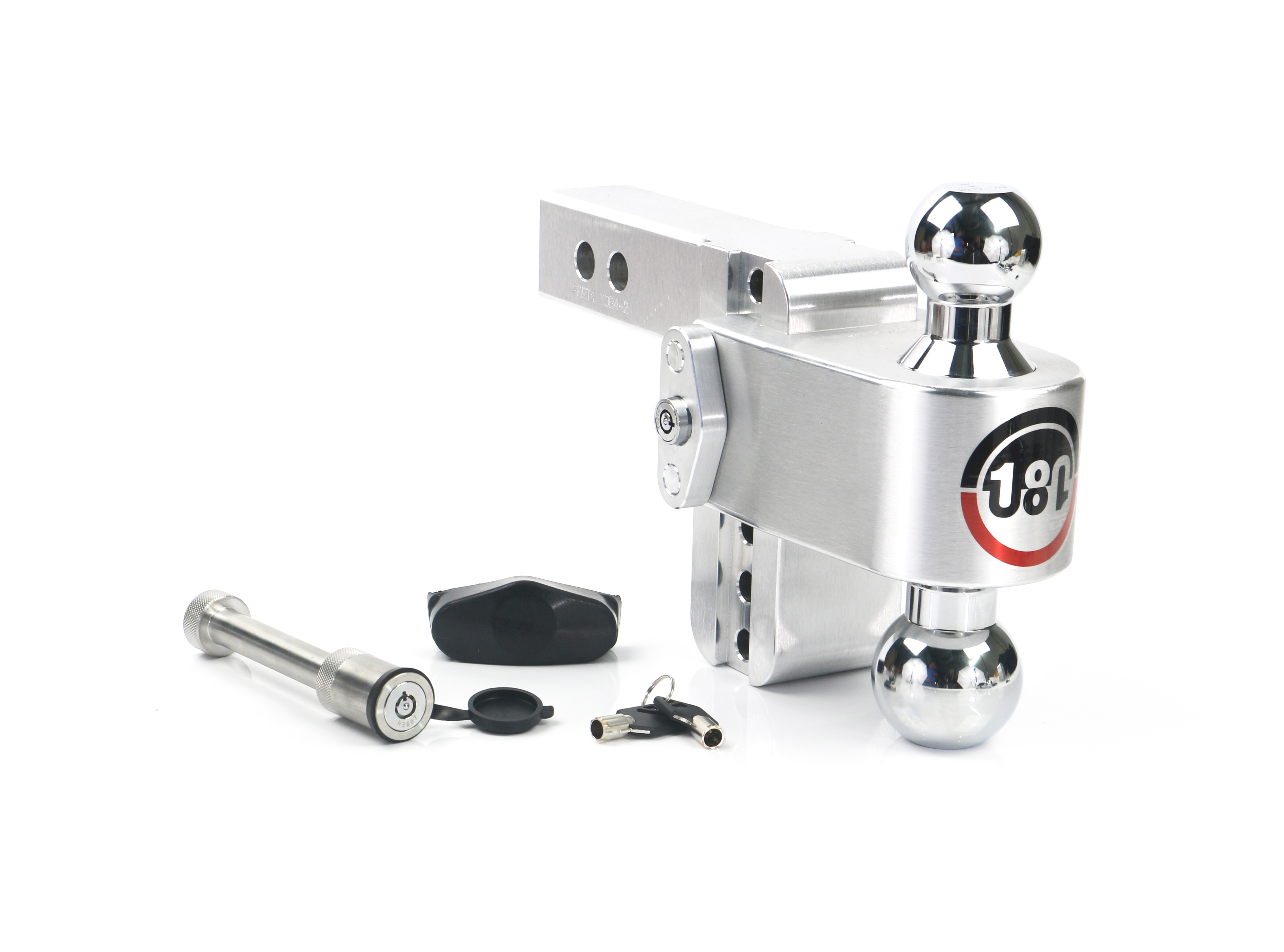 Weigh Safe 180 Hitch - Drop Hitch w/Chrome Combo Ball - 4" Drop for 2" Shank w/Hitch Pin CTB4-2-KA thumbnail 0