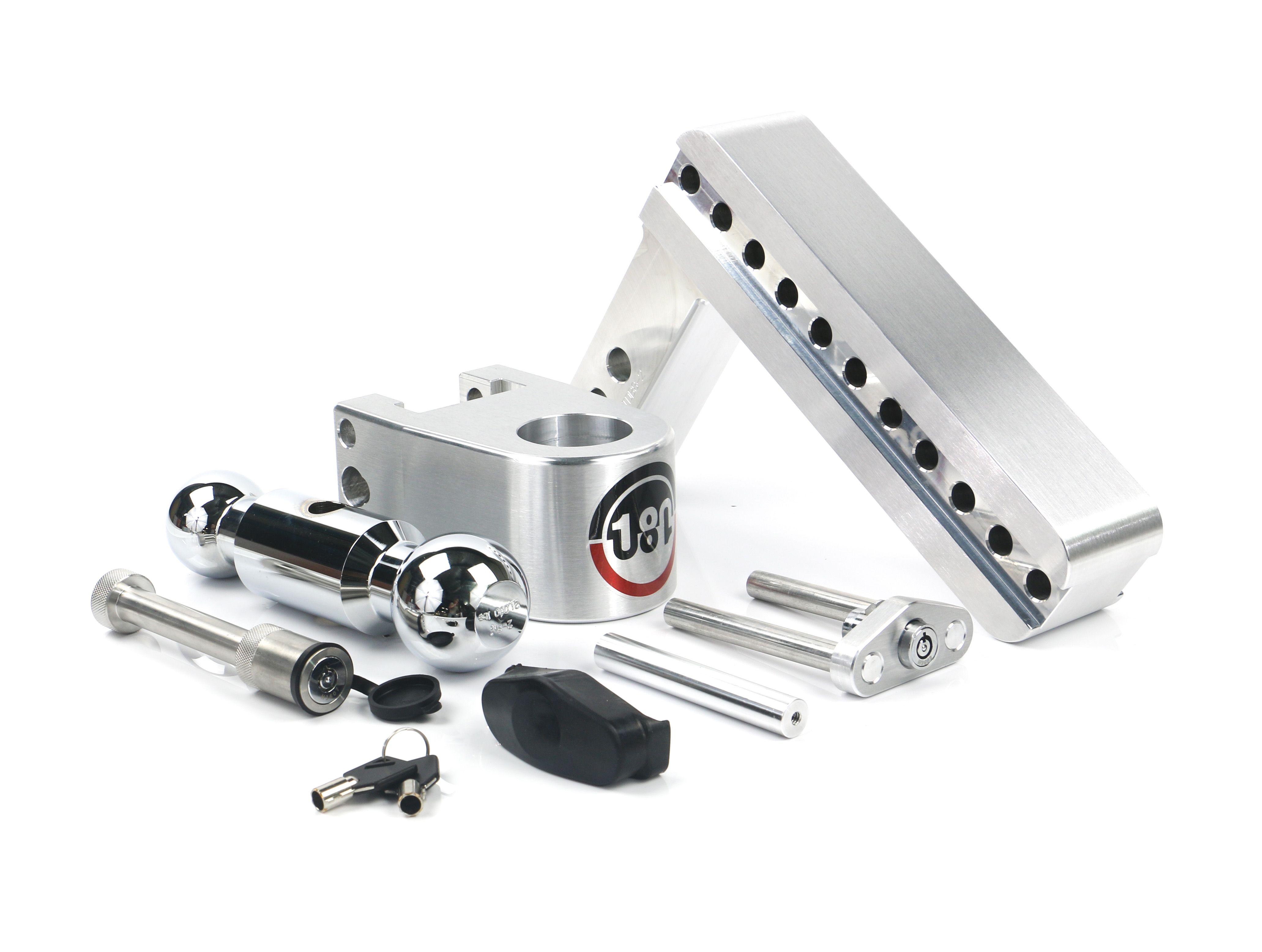 Weigh Safe 180 Hitch - Drop Hitch w/Chrome Combo Ball - 8" Drop for 2" Shank w/Hitch Pin CTB8-2-KA thumbnail 6