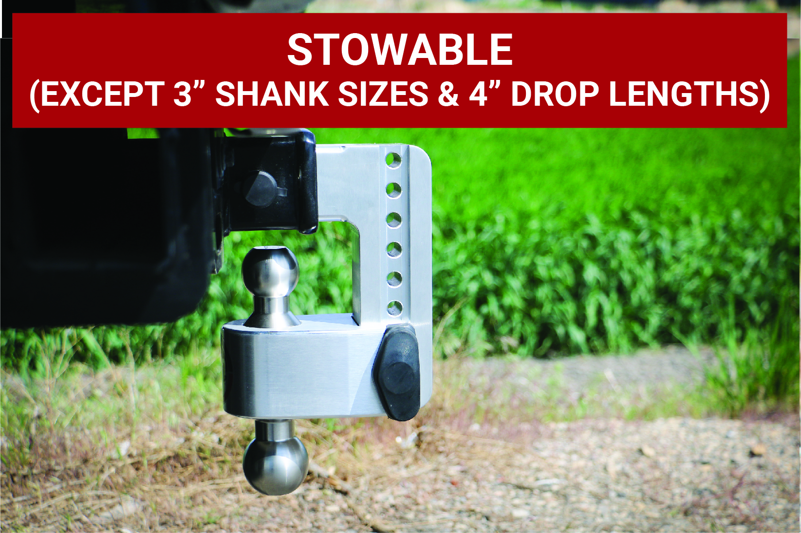 Weigh Safe 180 Hitch - Drop Hitch w/SS Combo Ball -  4" Drop for 2.5" Shank w/Hitch Pin LTB4-2.5-KA thumbnail 4