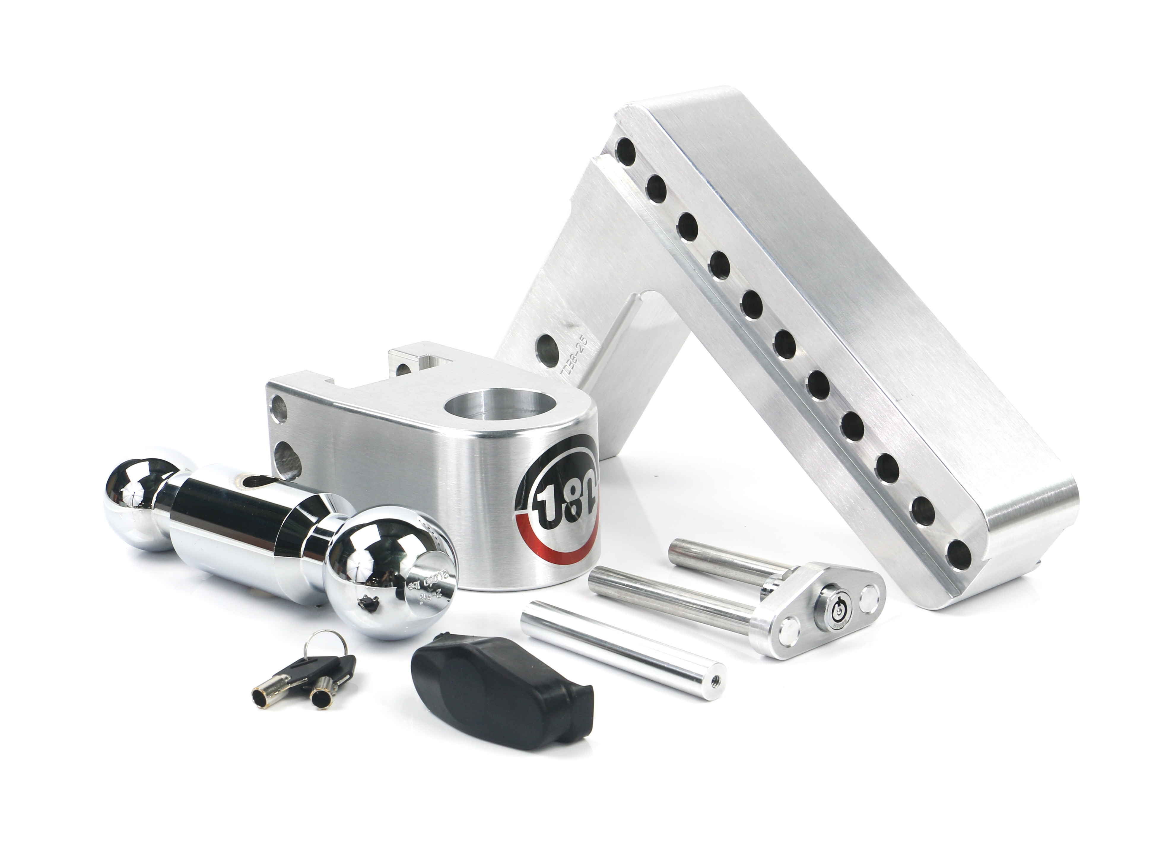 Weigh Safe 180 Hitch - Drop Hitch w/Chrome Combo Ball - 8" Drop for 2.5" Shank CTB8-2.5 thumbnail 6