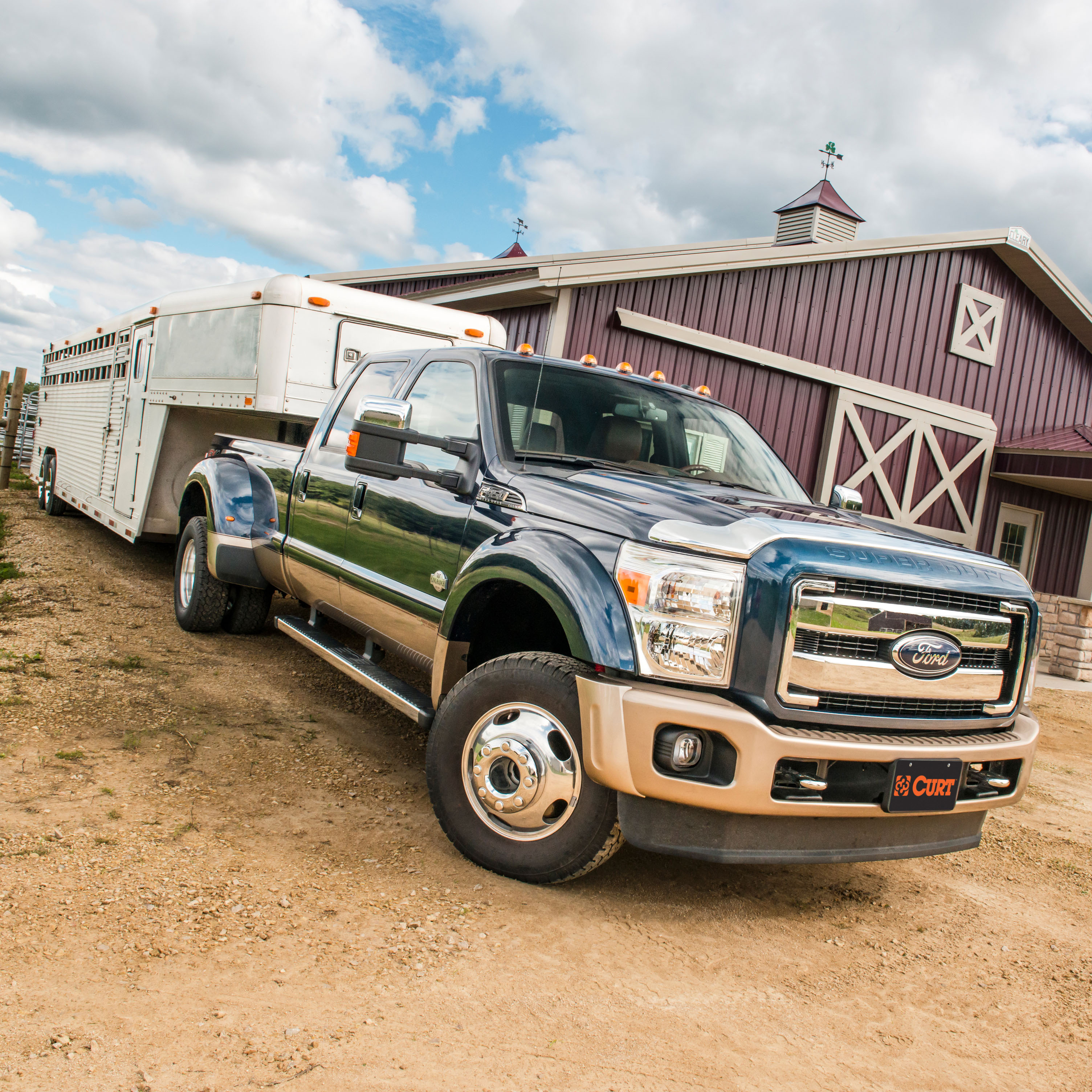 CURT Bent Plate 5th Wheel Rail Gooseneck Hitch with 2-5/16" Ball, 25K (3" Offset) Gooseneck Trailer Hitch thumbnail 7