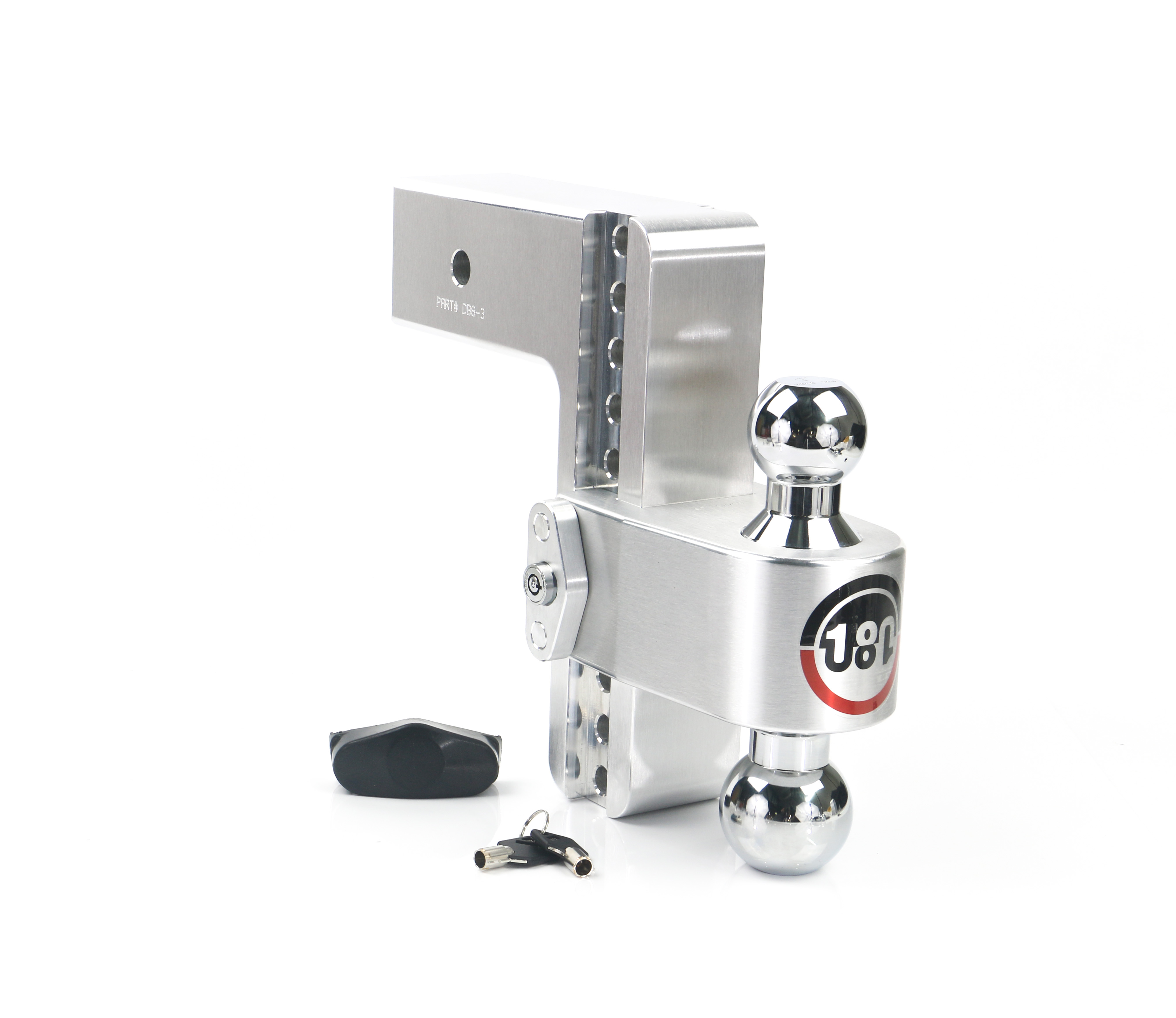 Weigh Safe 180 Hitch - Drop Hitch w/Chrome Combo Ball - 8" Drop for 3" Shank CTB8-3 thumbnail 0