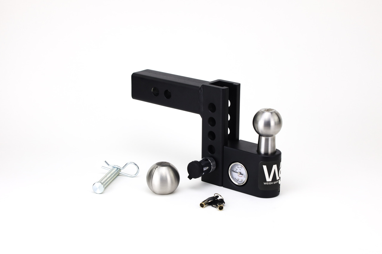 Weigh Safe Aero Hitch Adjustable Ball Mount - 4" Drop Hitch, 2" Shank AWS4-2 thumbnail 0