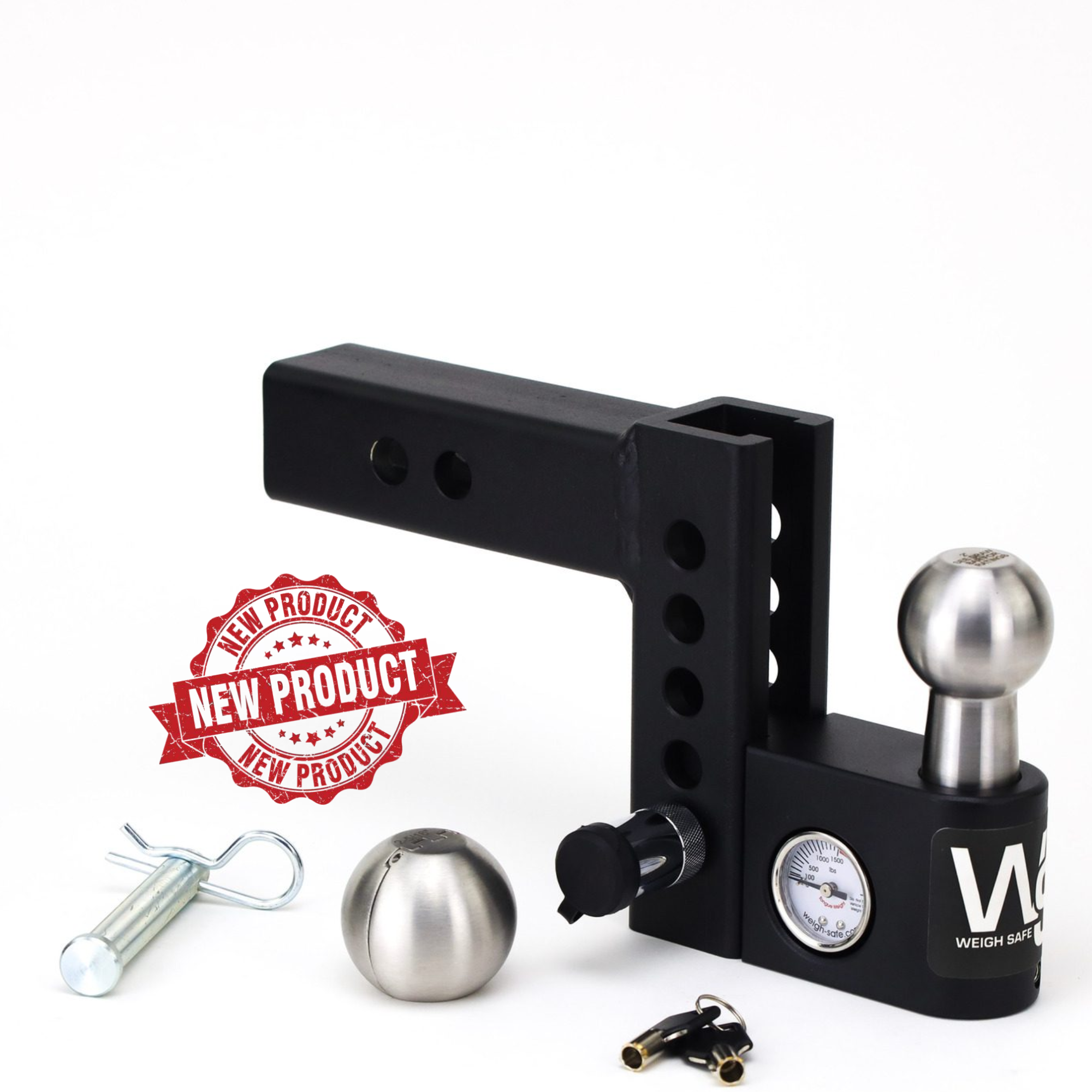 Weigh Safe Aero Hitch Adjustable Ball Mount - 4" Drop Hitch, 2" Shank AWS4-2 thumbnail 4