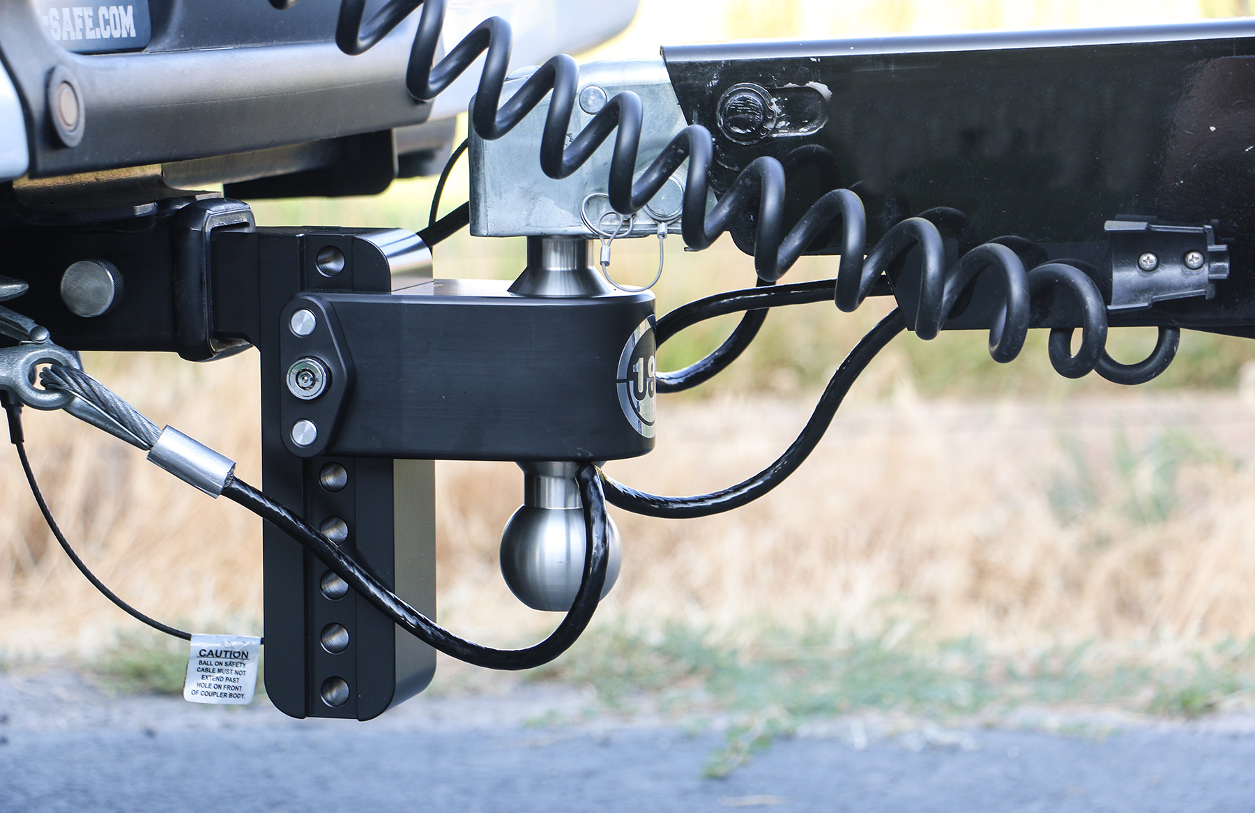 Weigh Safe Black 180 Hitch w/ SS Combo Ball 6" Drop for 2" Shank w/Hitch Pin Lock LTB6-2-KA-CER-BLA thumbnail 1