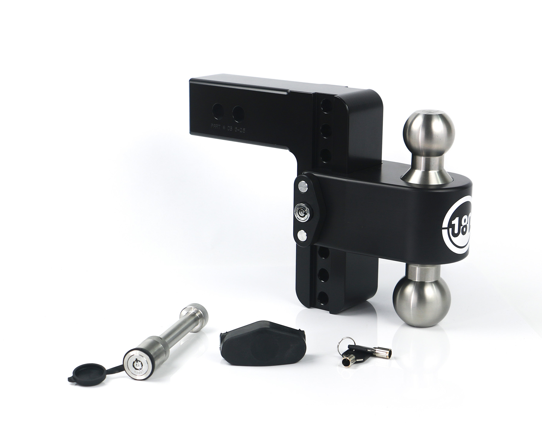 Weigh Safe Black 180 Hitch w/ SS Combo Ball 6" Drop for 2.5" Shank w/Hitch Pin Lock LTB6-2.5-KA-CER-BLA thumbnail 0