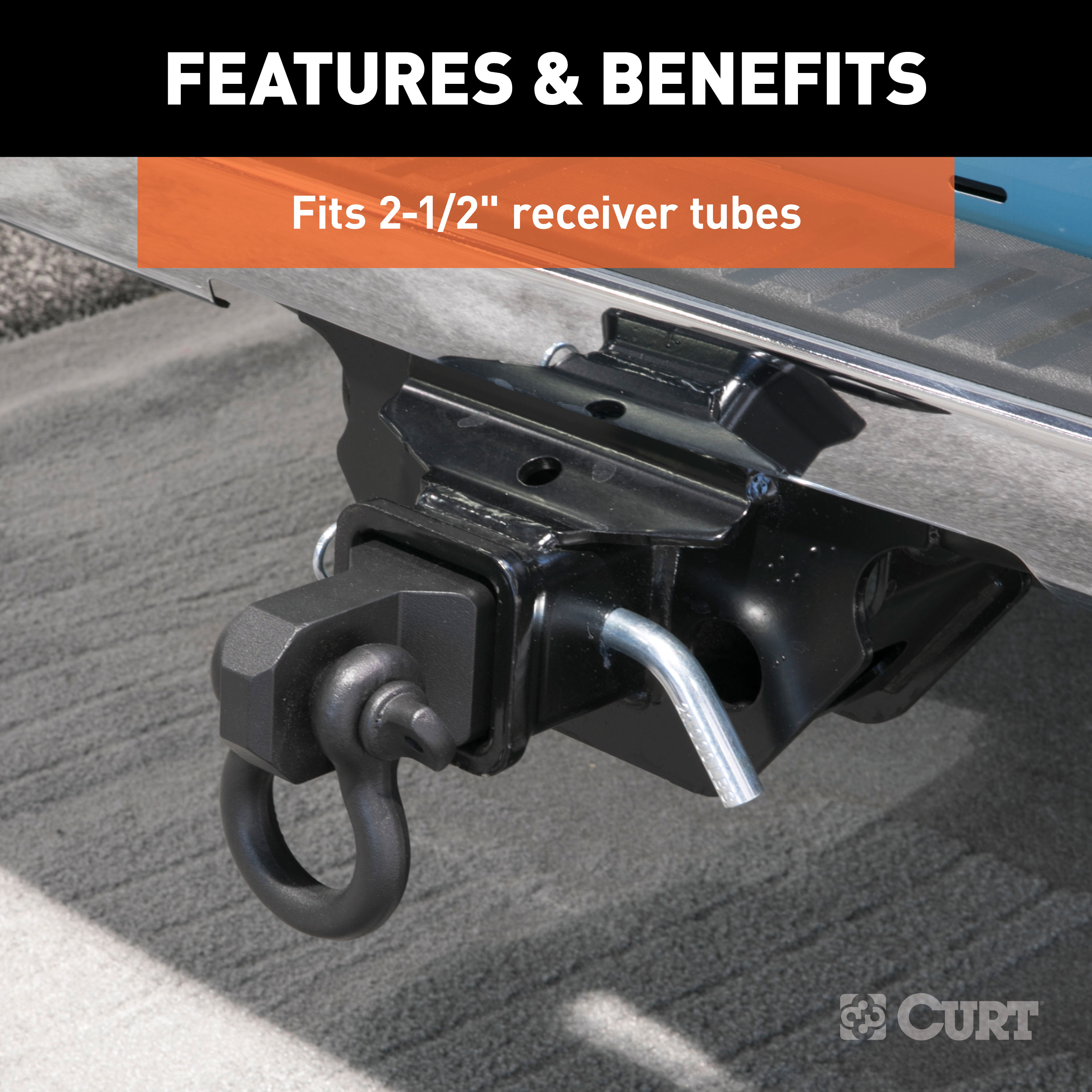 CURT D-Ring Shackle Mount (2-1/2" Shank) Tow Hook thumbnail 4