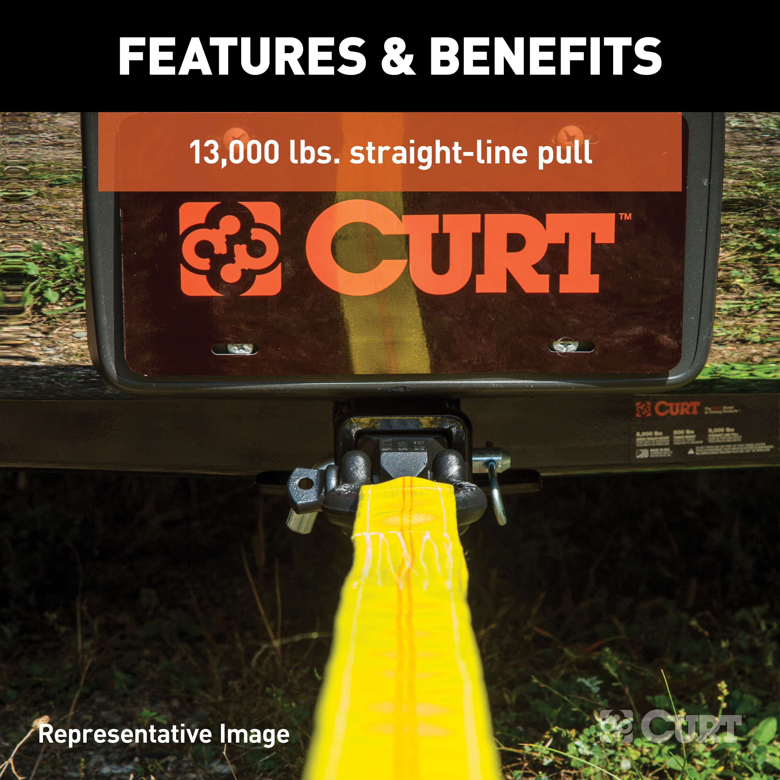 CURT D-Ring Shackle Mount (2-1/2" Shank) Tow Hook thumbnail 5