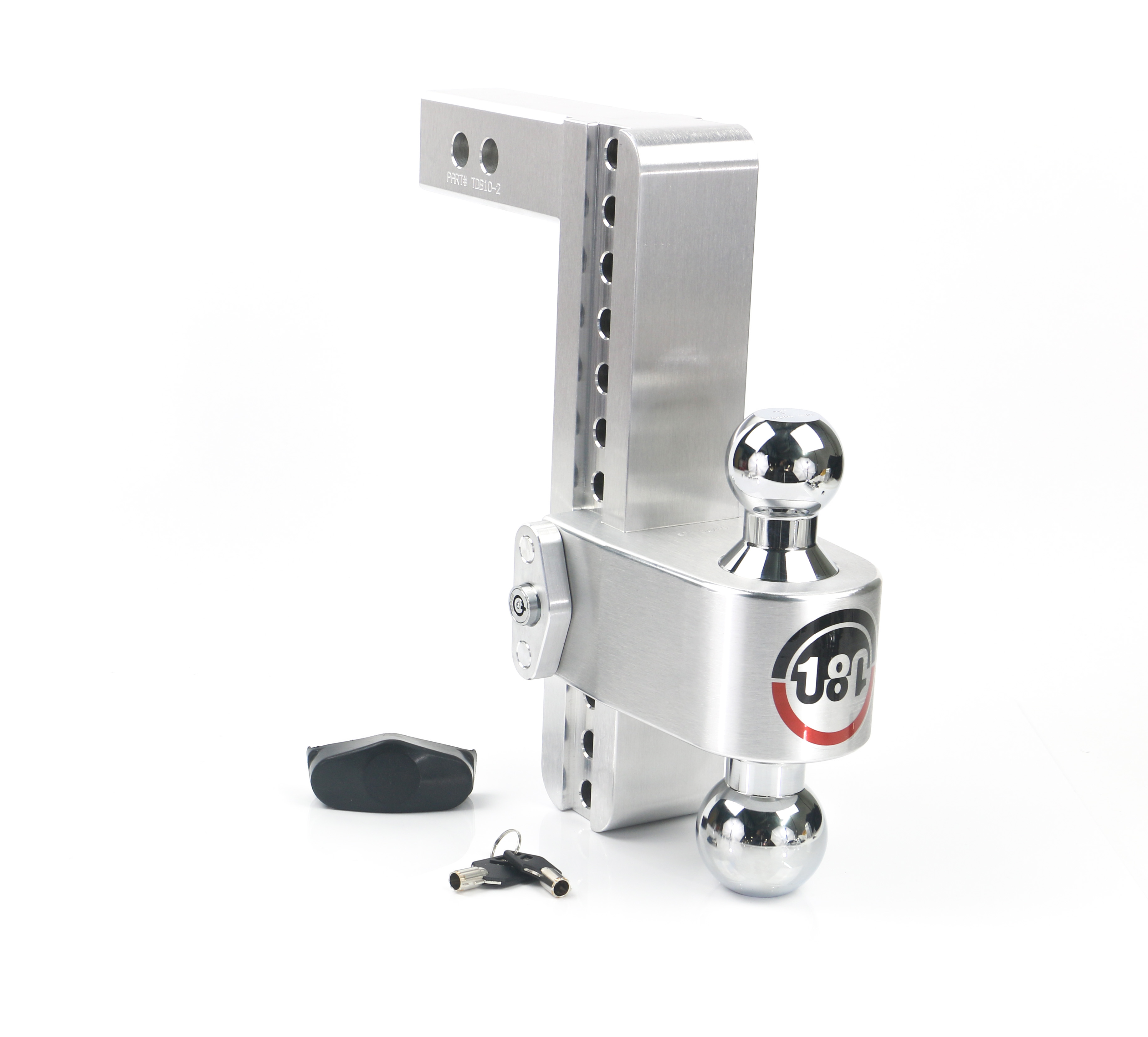 Weigh Safe 180 Hitch - Drop Hitch w/Chrome Steel Combo Ball - 10" Drop for 2" Shank CTB10-2 thumbnail 0
