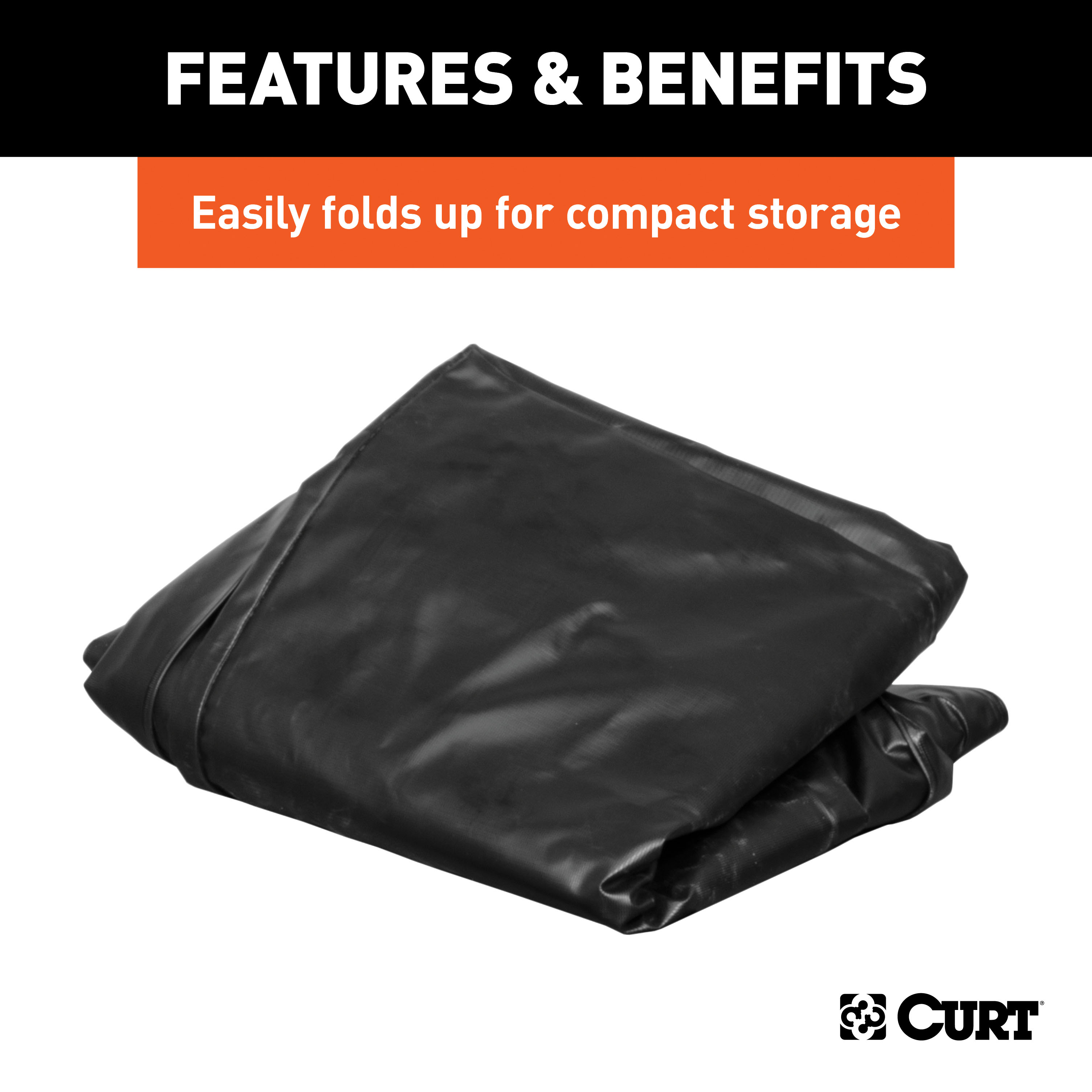CURT 38" x 34" x 18" Weather-Resistant Vinyl Roof Rack Cargo Bag Roof Rack thumbnail 6