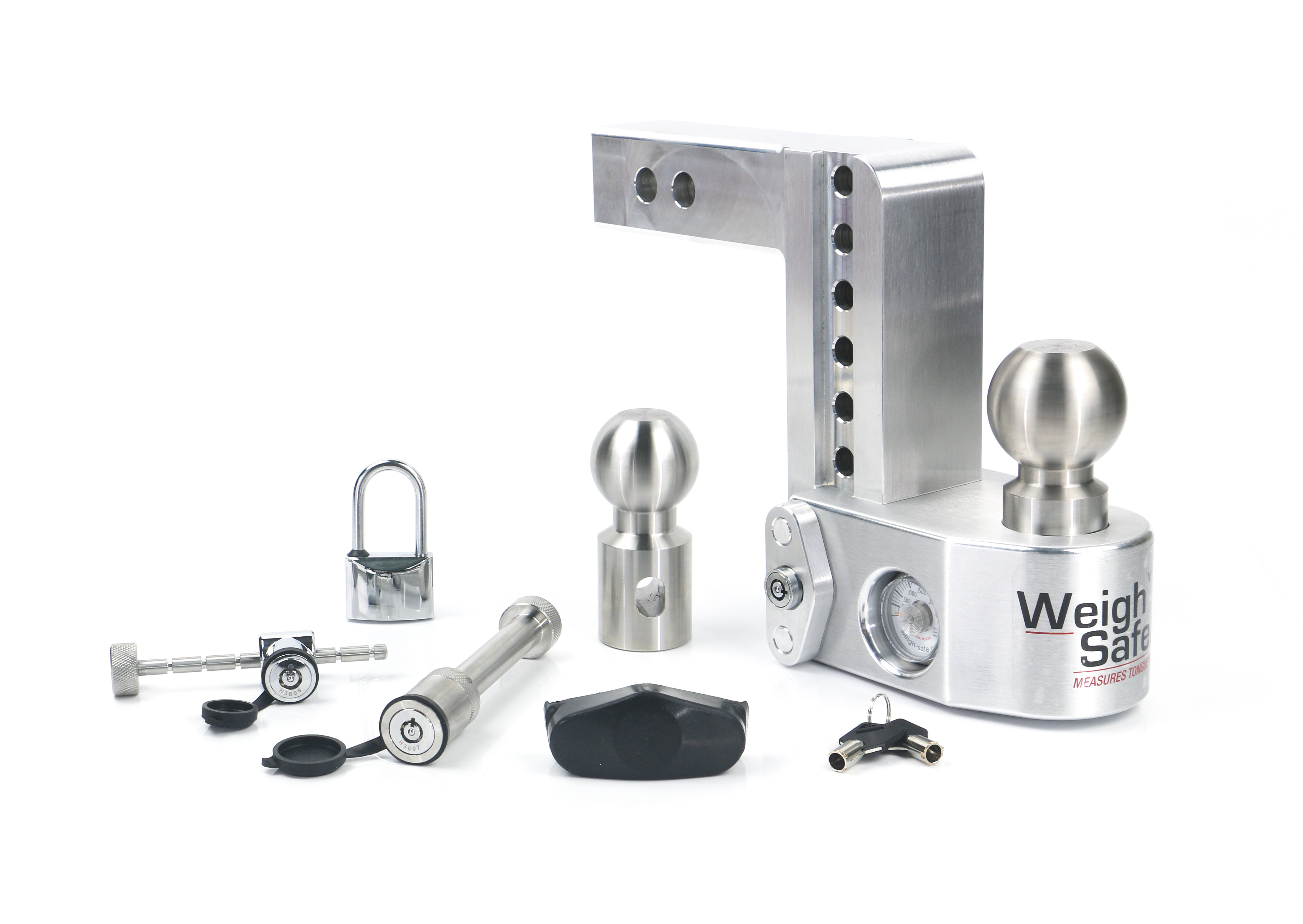 Weigh Safe Weigh Safe Adjustable Drop Hitch - 6" Drop for 2" Shank w/ Lock Set WS6-2-SET thumbnail 0