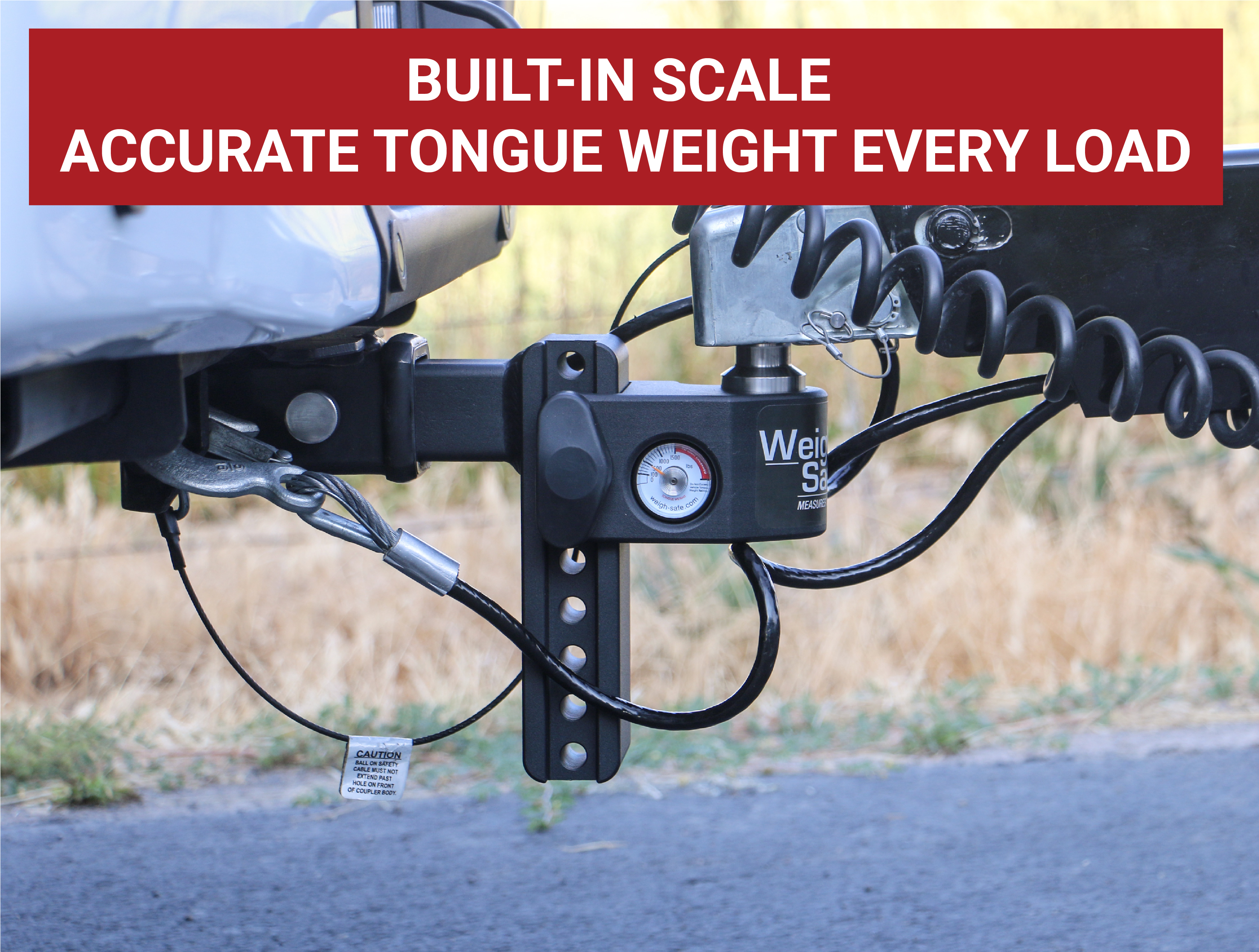 Weigh Safe Steel Weigh Safe Adjustable Drop Hitch - 6" Drop & 2.5" Shank w/Hitch Pin Lock SWS6-2.5-KA thumbnail 3