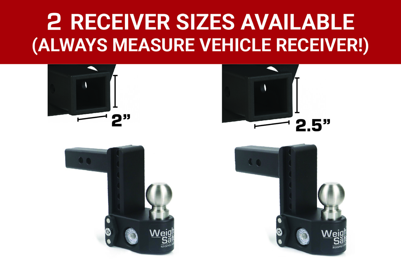 Weigh Safe Steel Weigh Safe Adjustable Drop Hitch - 6" Drop & 2.5" Shank w/Hitch Pin Lock SWS6-2.5-KA thumbnail 4