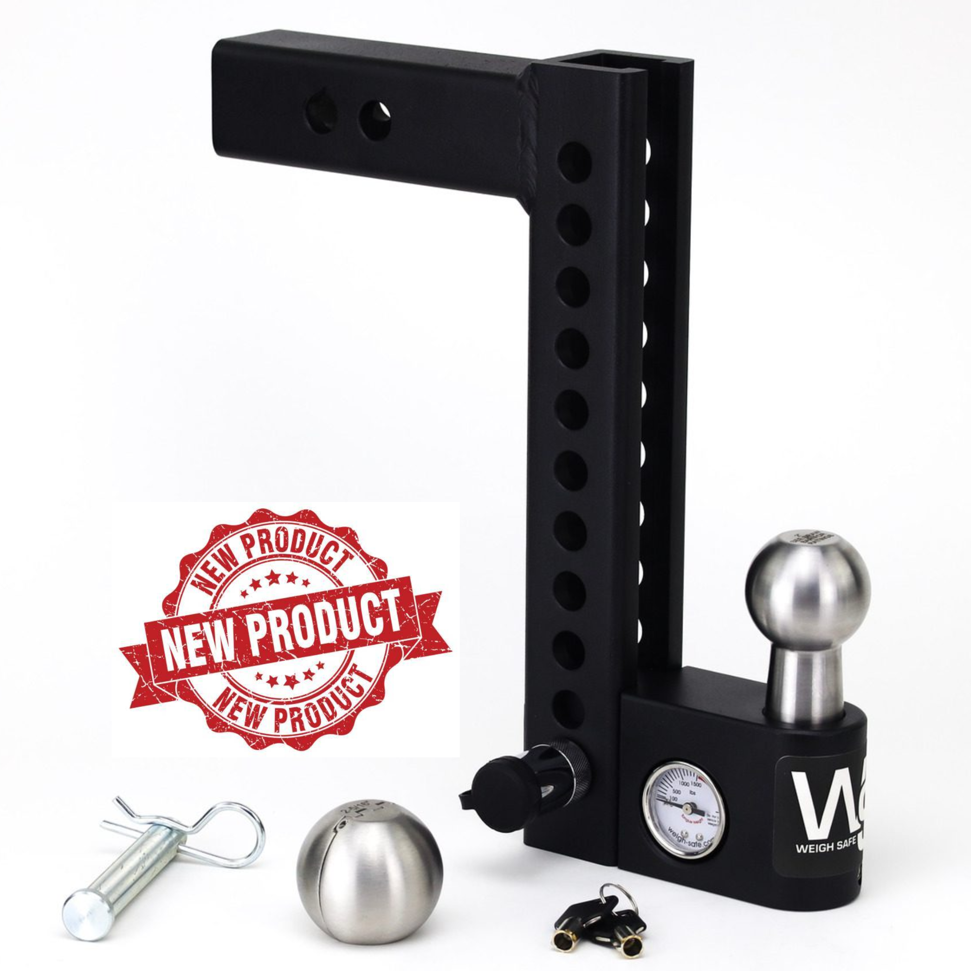 Weigh Safe Aero Hitch Adjustable Ball Mount - 10" Drop Hitch, 2" Shank AWS10-2 thumbnail 5