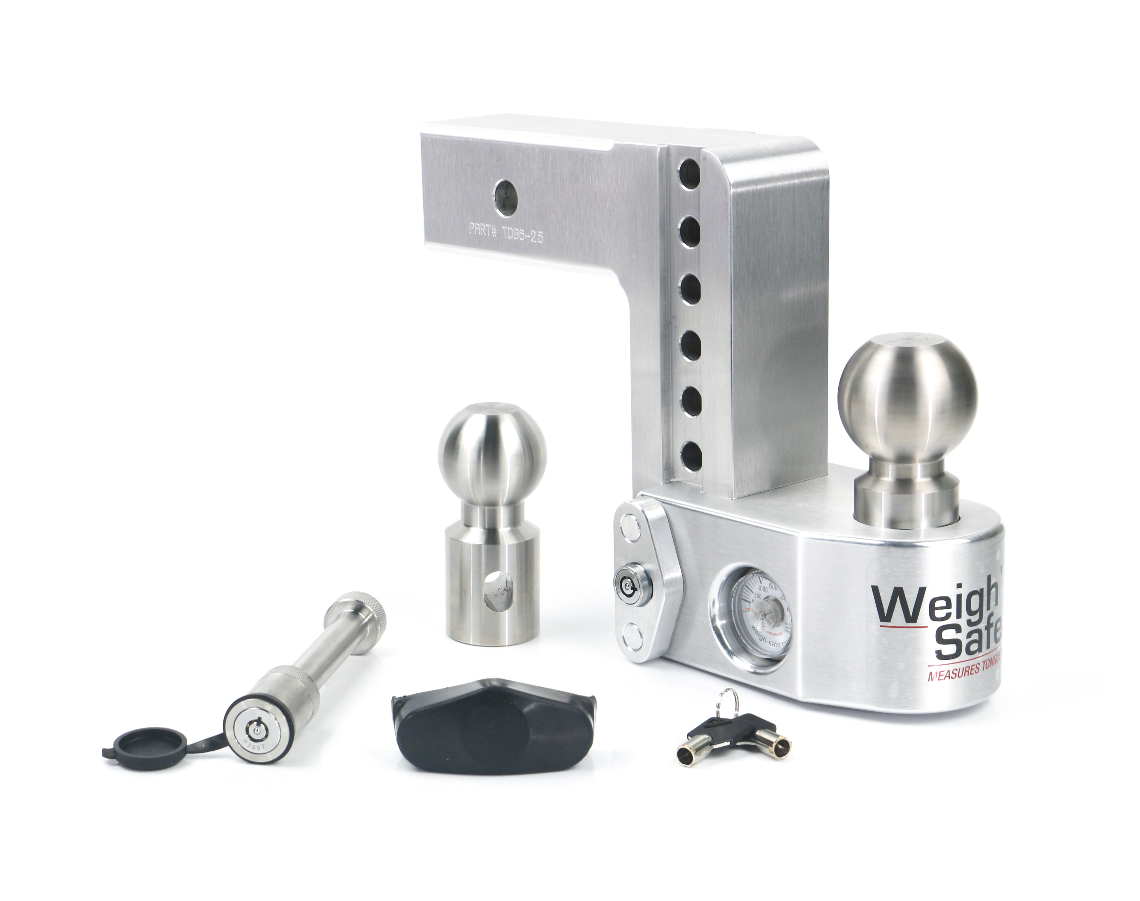 Weigh Safe Weigh Safe Adjustable Drop Hitch - 6" Drop for 2.5" Shank w/Hitch Lock Pin WS6-2.5-KA thumbnail 2