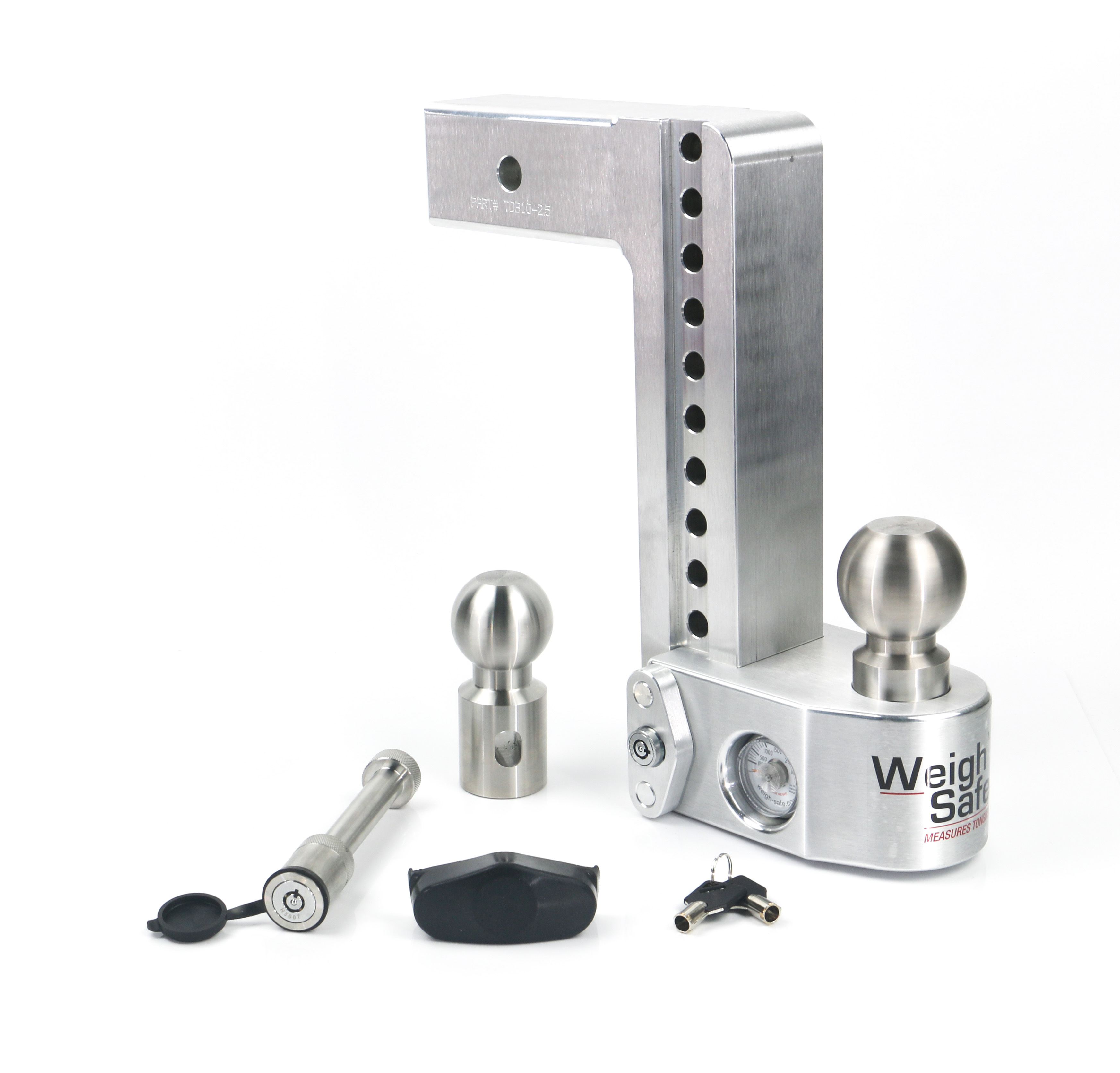 Weigh Safe Weigh Safe Adjustable Drop Hitch - 10" Drop for 2.5" Shank w/Hitch Lock Pin WS10-2.5-KA thumbnail 0