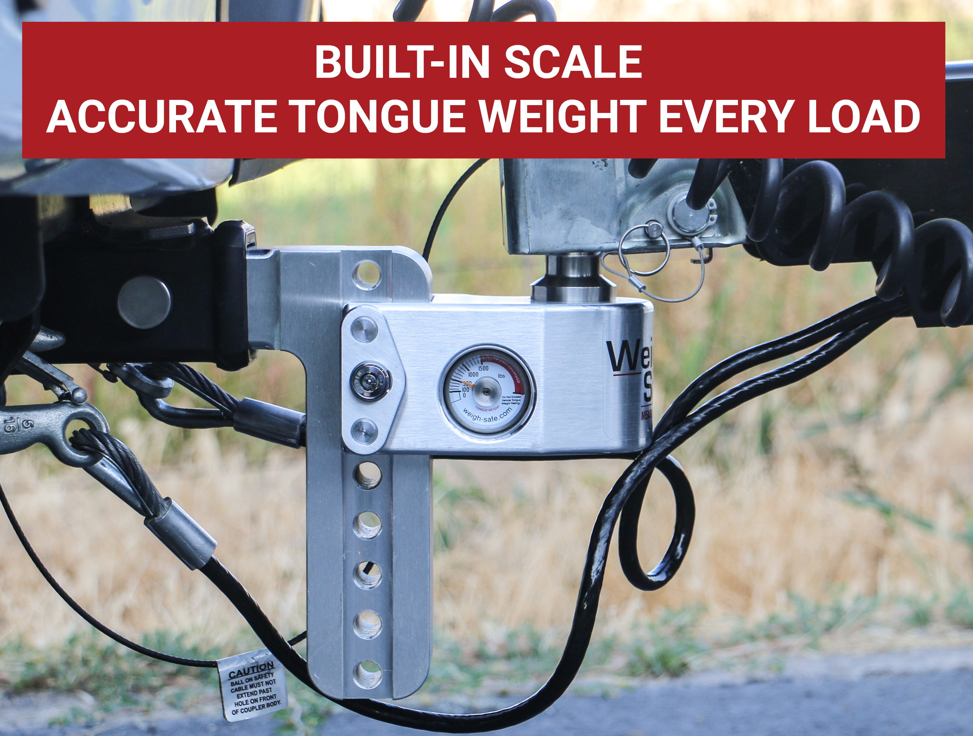 Weigh Safe Weigh Safe Adjustable Drop Hitch - 10" Drop for 2.5" Shank w/Hitch Lock Pin WS10-2.5-KA thumbnail 2