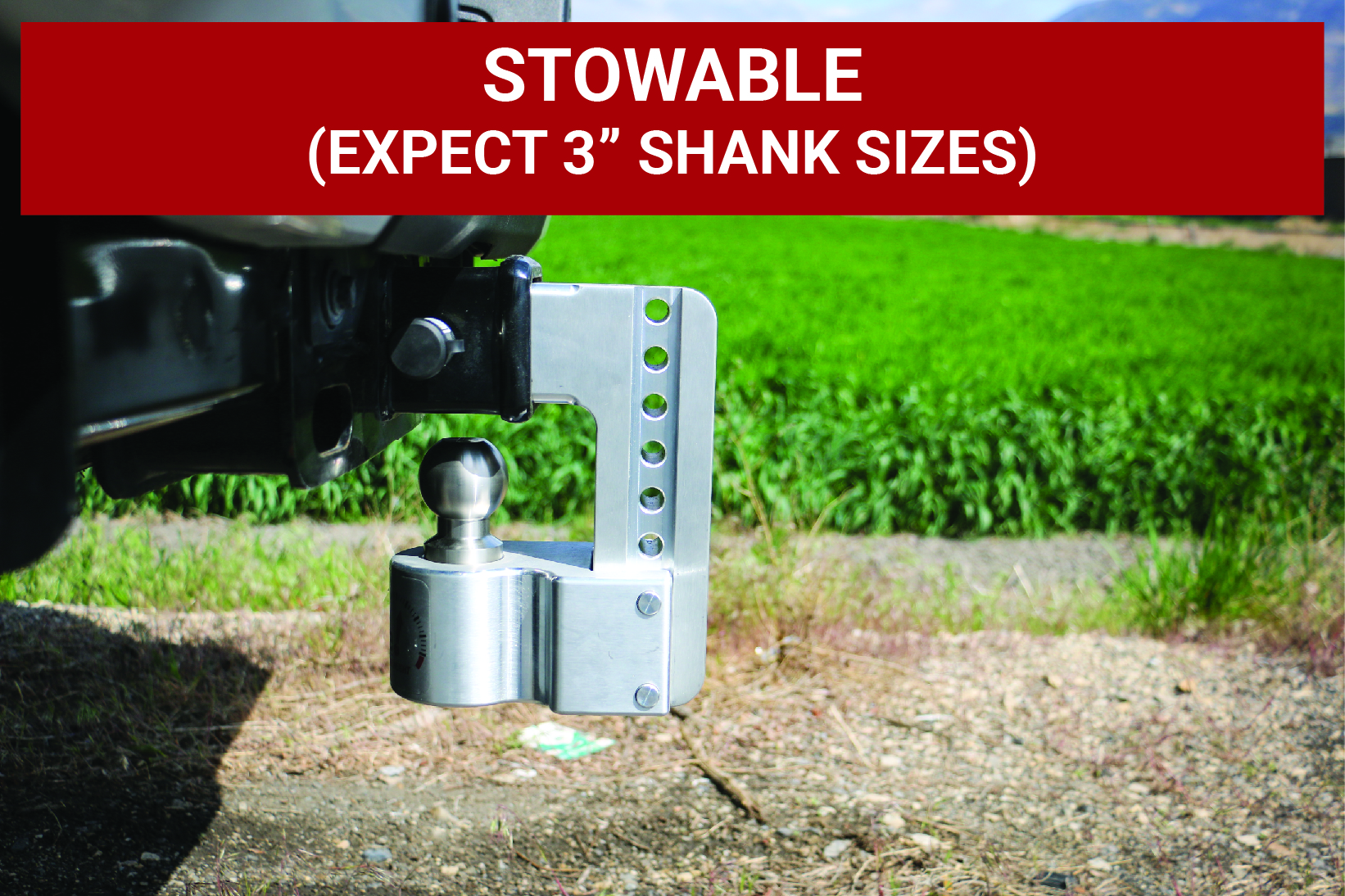 Weigh Safe Weigh Safe Adjustable Drop Hitch - 10" Drop for 2.5" Shank w/Hitch Lock Pin WS10-2.5-KA thumbnail 4