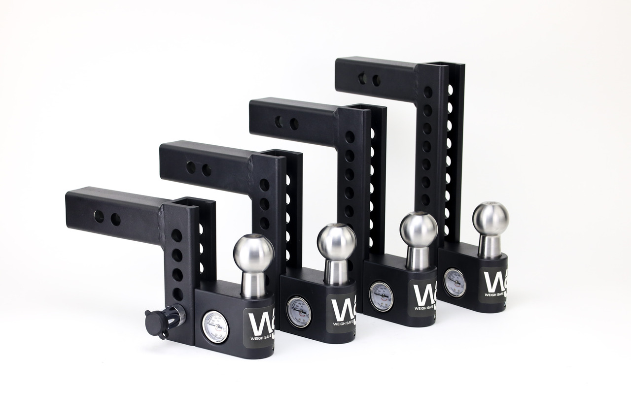 Weigh Safe Aero Hitch Adjustable Ball Mount - 10" Drop Hitch, 2" Shank w/Hitch Pin Lock AWS10-2-KA thumbnail 3