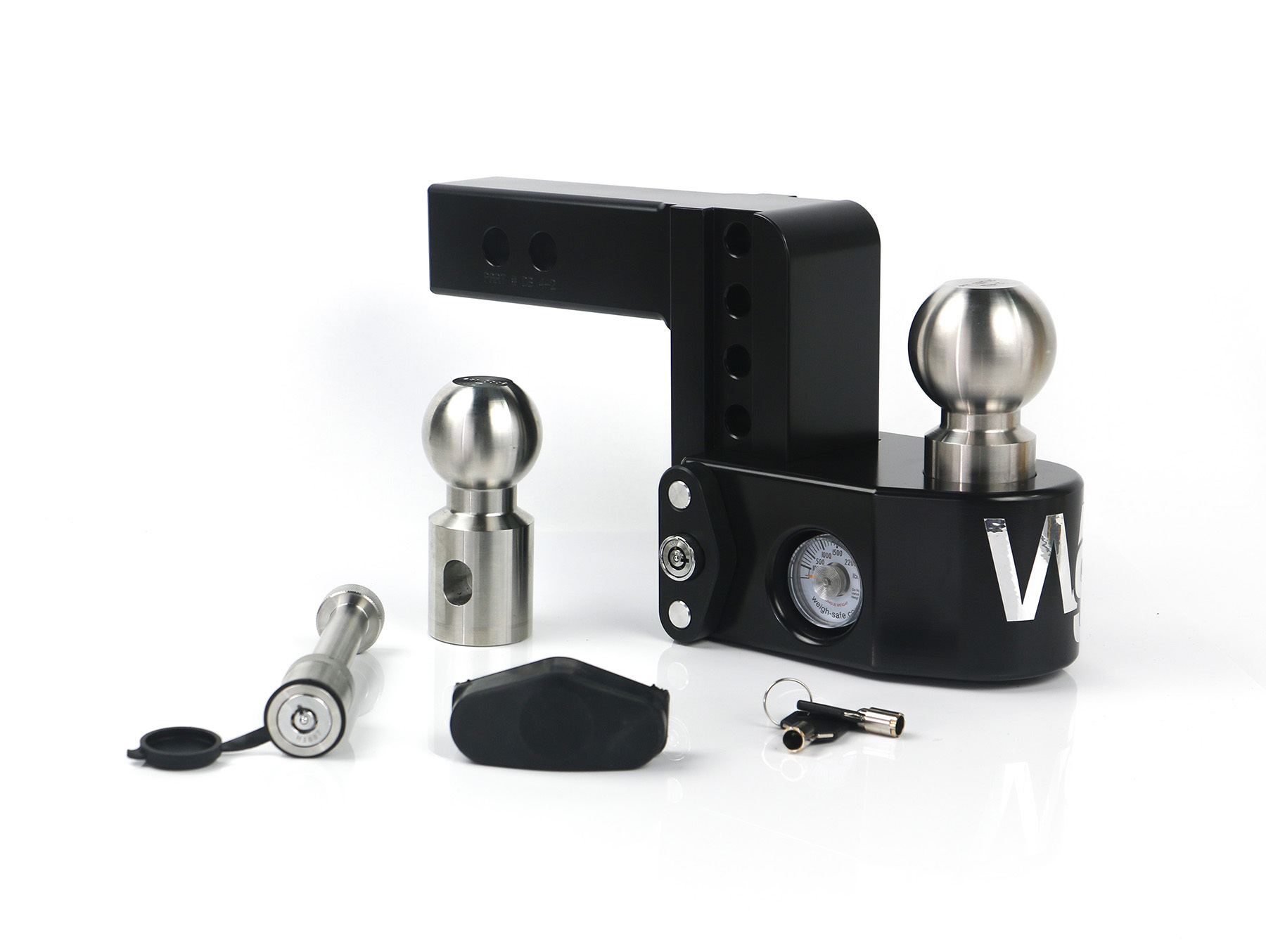 Weigh Safe Black Weigh Safe Drop Hitch - 4" Drop for 2" Shank w/Hitch Pin Lock WS4-2-KA-CER-BLA thumbnail 2