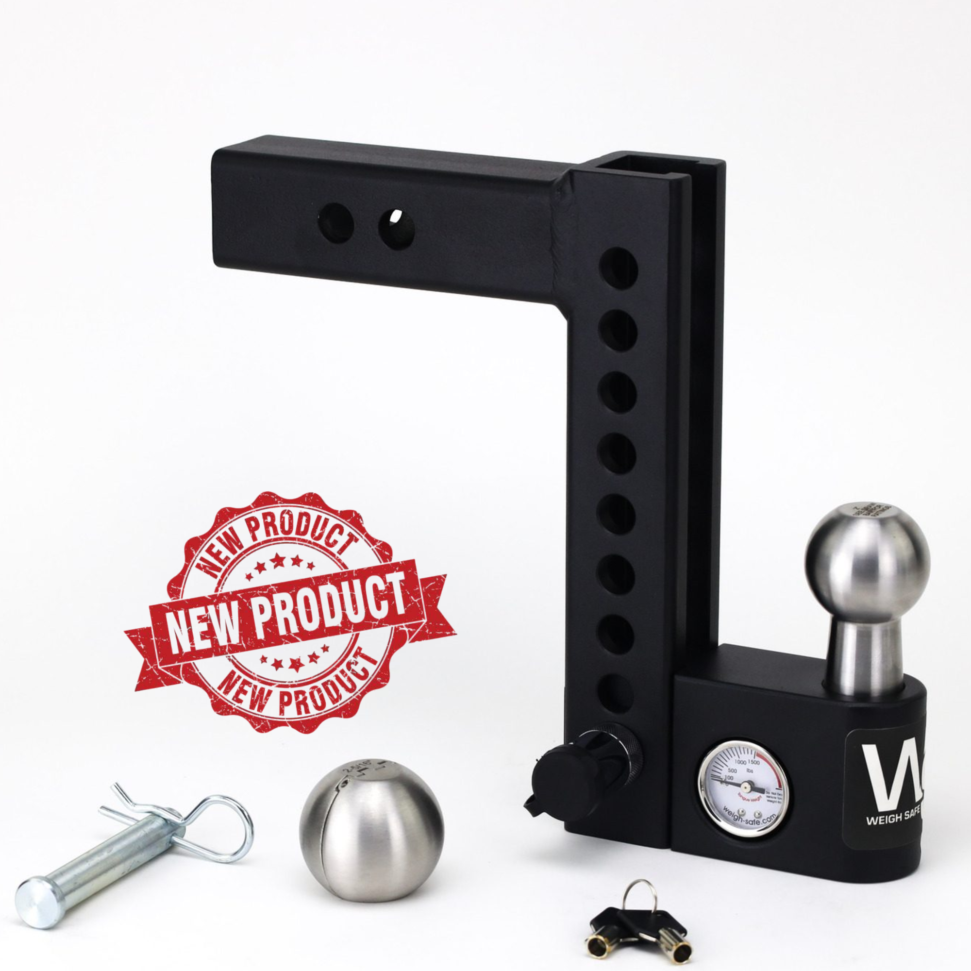 Weigh Safe Aero Hitch Adjustable Ball Mount - 8" Drop Hitch, 2" Shank AWS8-2 thumbnail 5