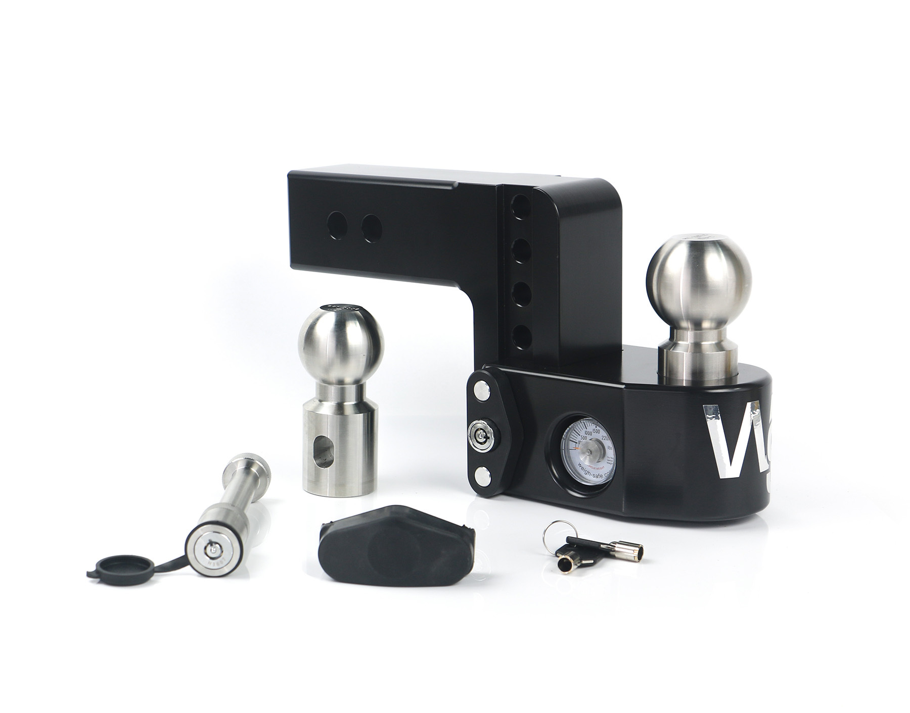 Weigh Safe Black Weigh Safe Drop Hitch - 4" Drop for 2.5" Shank w/Hitch Pin Lock WS4-2.5-KA-CER-BLA thumbnail 2