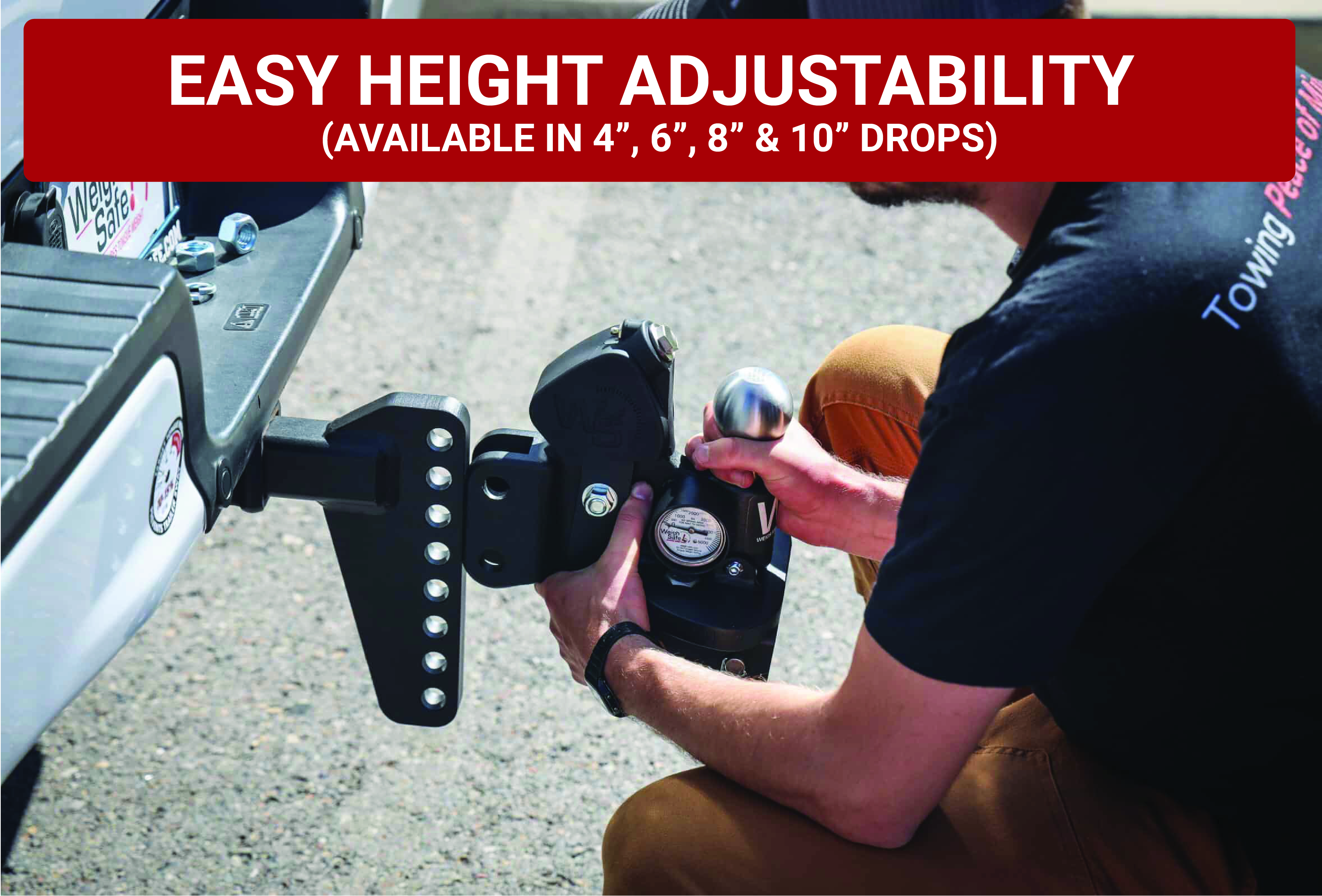 Weigh Safe TrueTow Middleweight WDH - 4" Drop, 2.5" Shank - 12,500 GTW TTMW4-2.5XL thumbnail 1