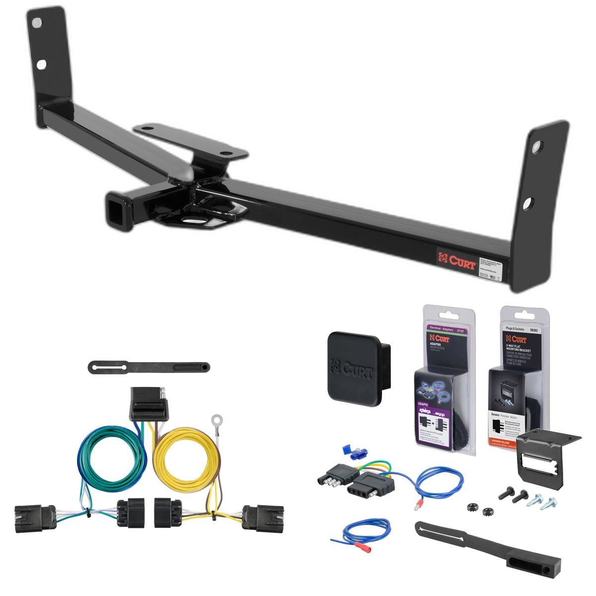 10 - 17 GMC Terrain Curt 1-1/4" Class 2 Trailer Tow Hitch + 5-Flat Wiring Kit 12291 thumbnail 0