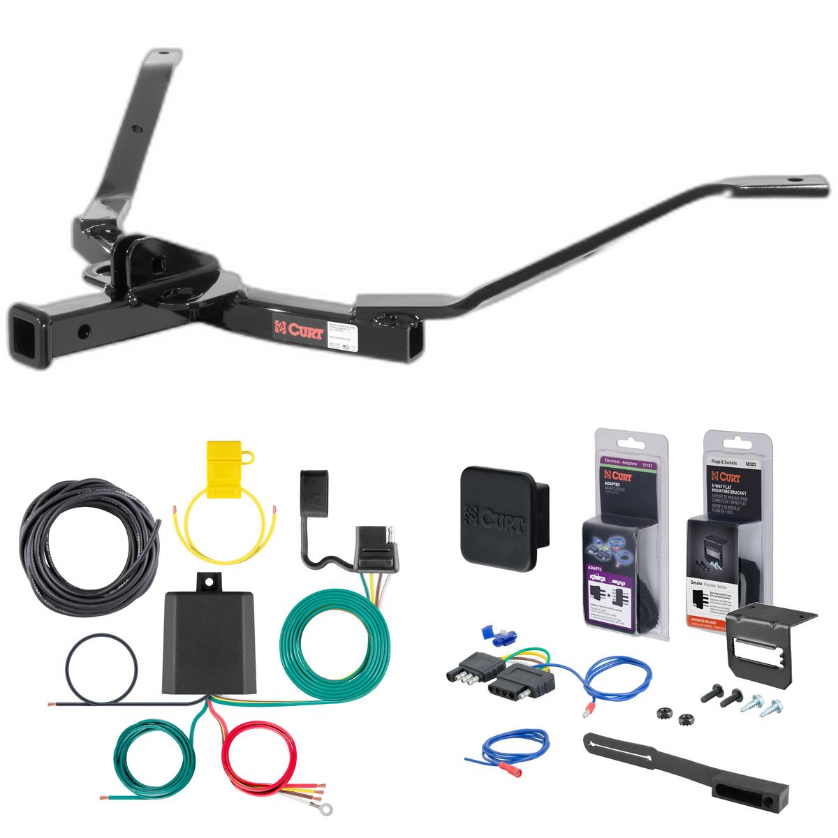 03 - 05 Honda Accord Frame mount Curt 1-1/4" Class 1 Trailer Tow Hitch + 5-Flat Wiring Kit Tow Boat/Utility Trailer with Surge Brakes 11327 thumbnail 0